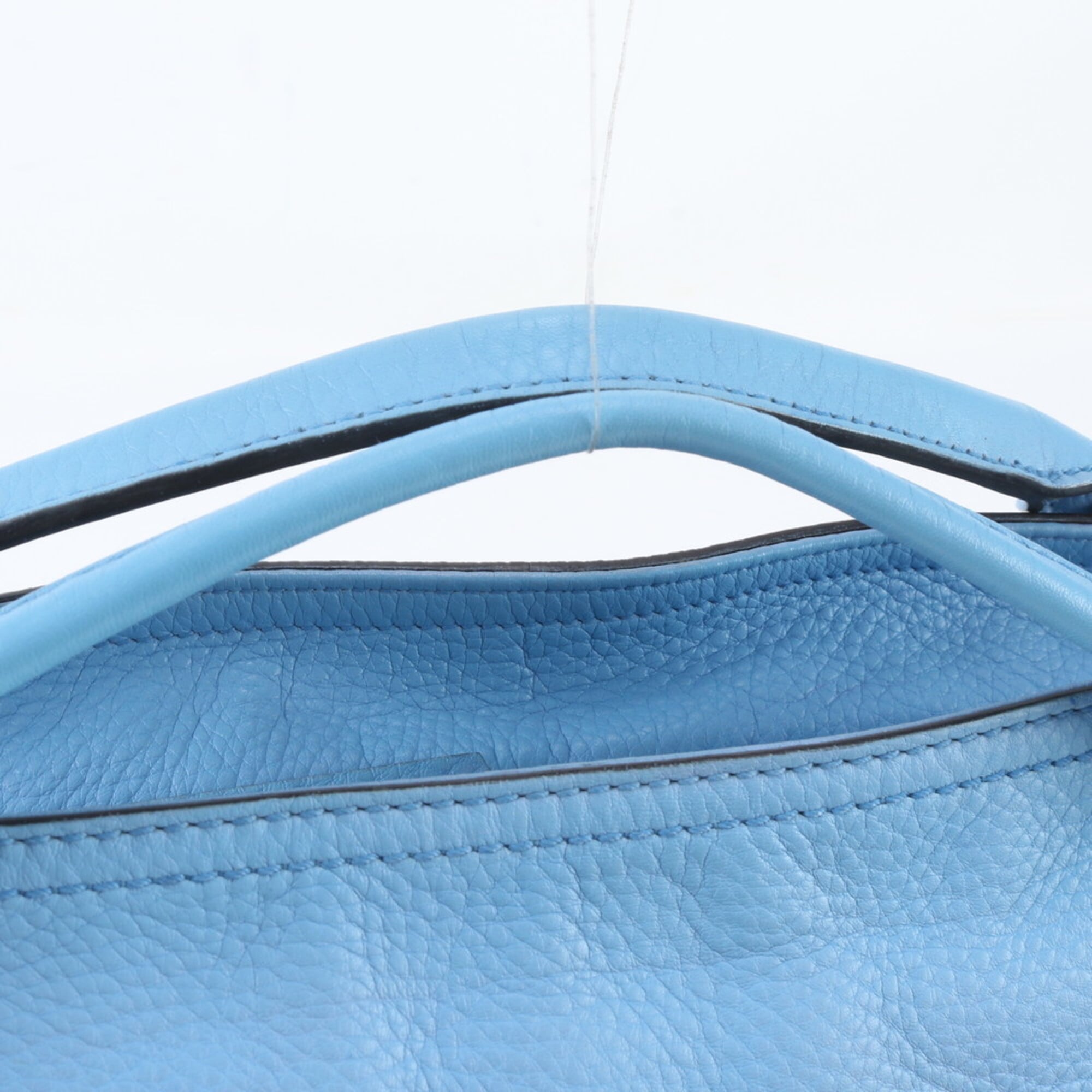 Gucci Sky Blue Leather Handbag Shoulder Bag Tote Bag (Pre-Owned)