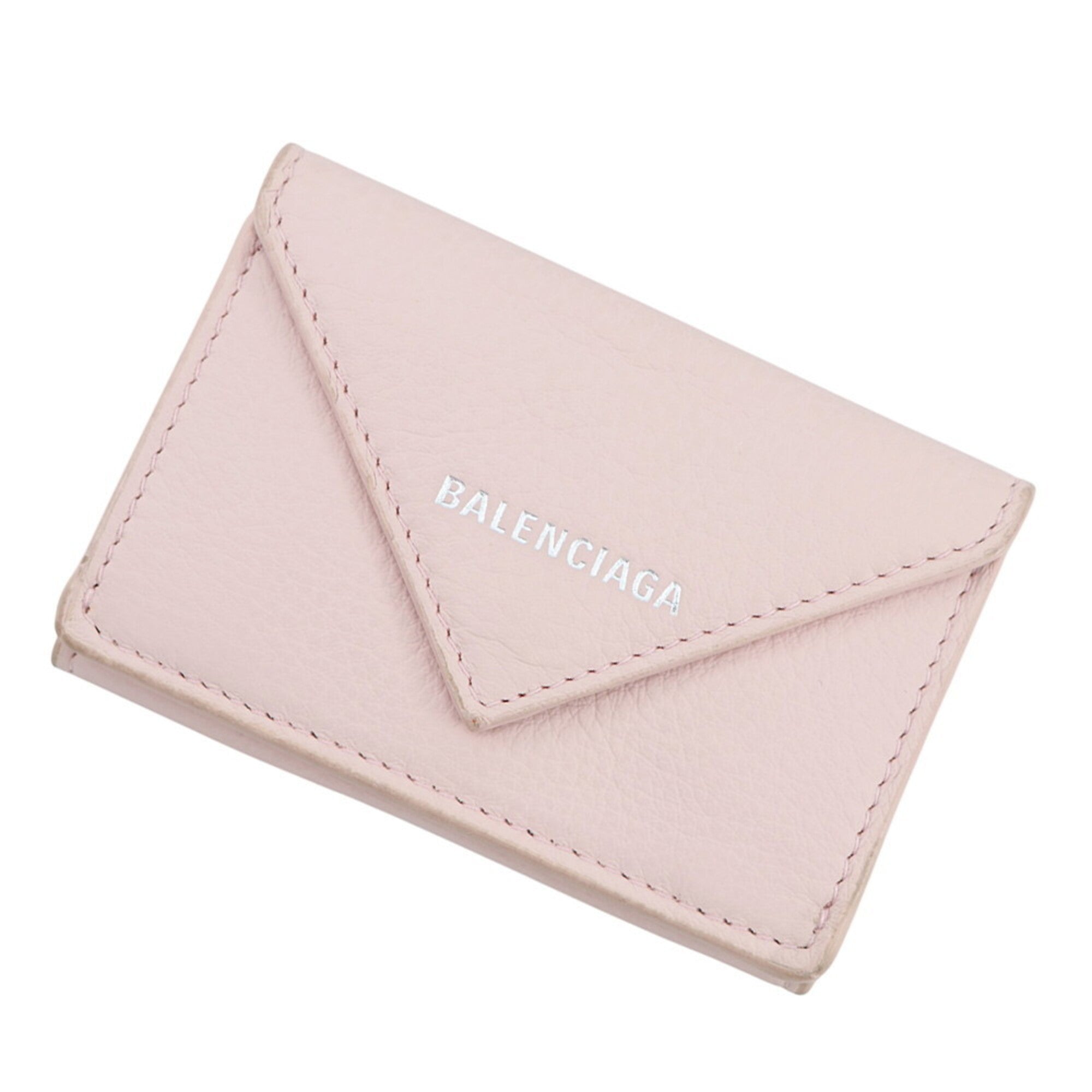 Balenciaga Pink Leather Wallet (Tri-Fold) (Pre-Owned)