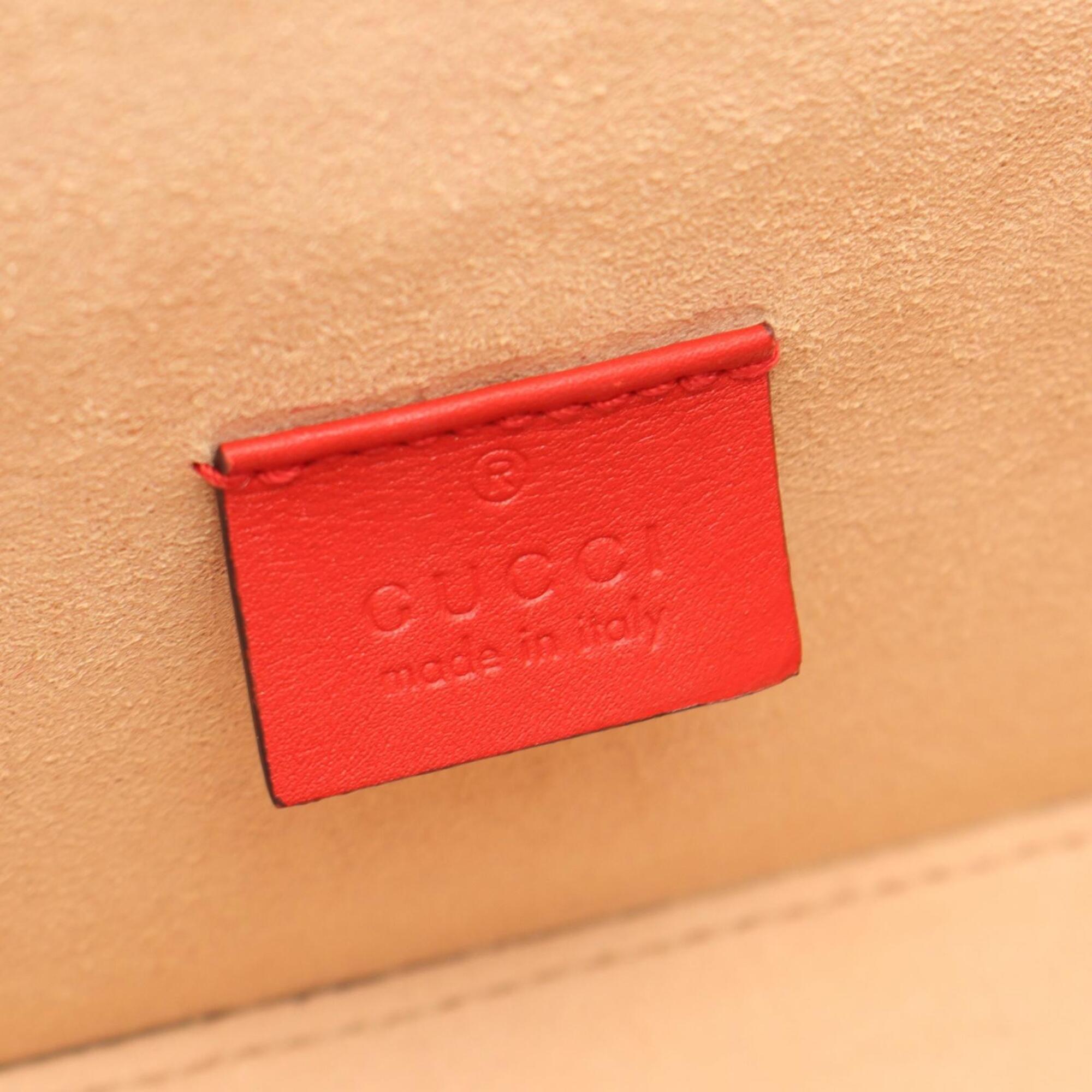 Gucci Beige Multi-Color Coated Canvas Leather Handbag (Pre-Owned)