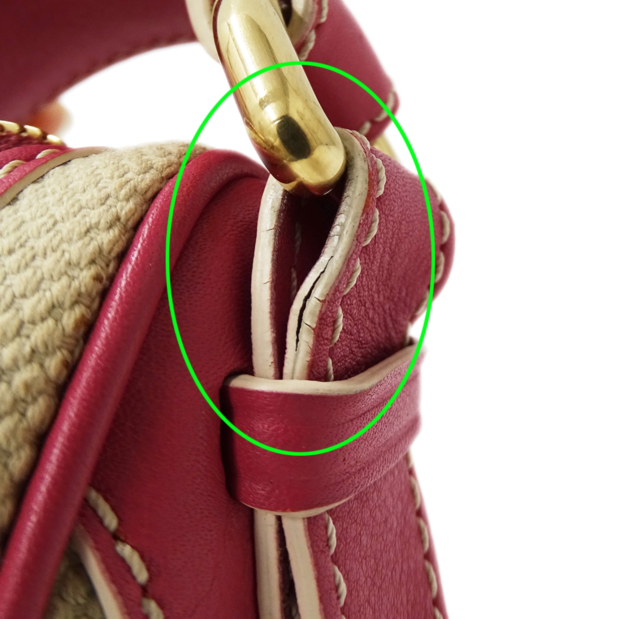 Celine Beige Pink Canvas Handbag Shoulder Bag (Pre-Owned)