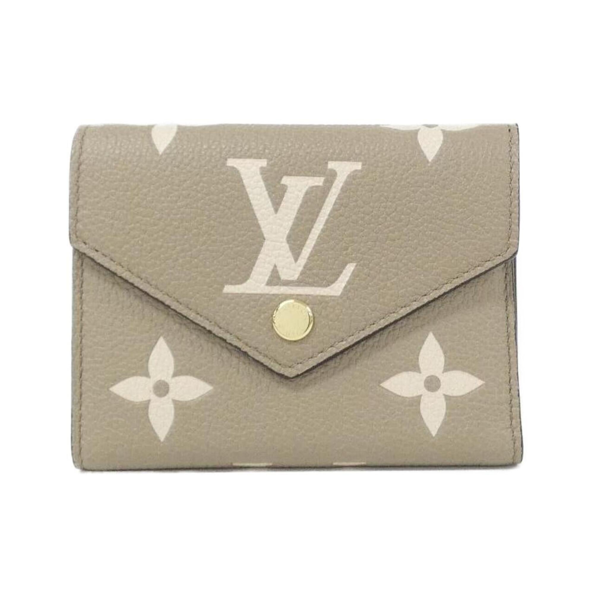 Louis Vuitton Cream Tourterelle Leather Wallet (Tri-Fold) (Pre-Owned)