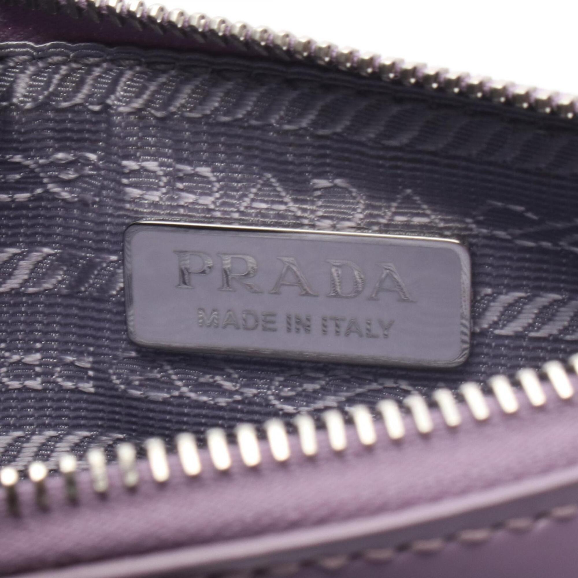 Prada Purple Leather Mesh Handbag Tote Bag (Pre-Owned)