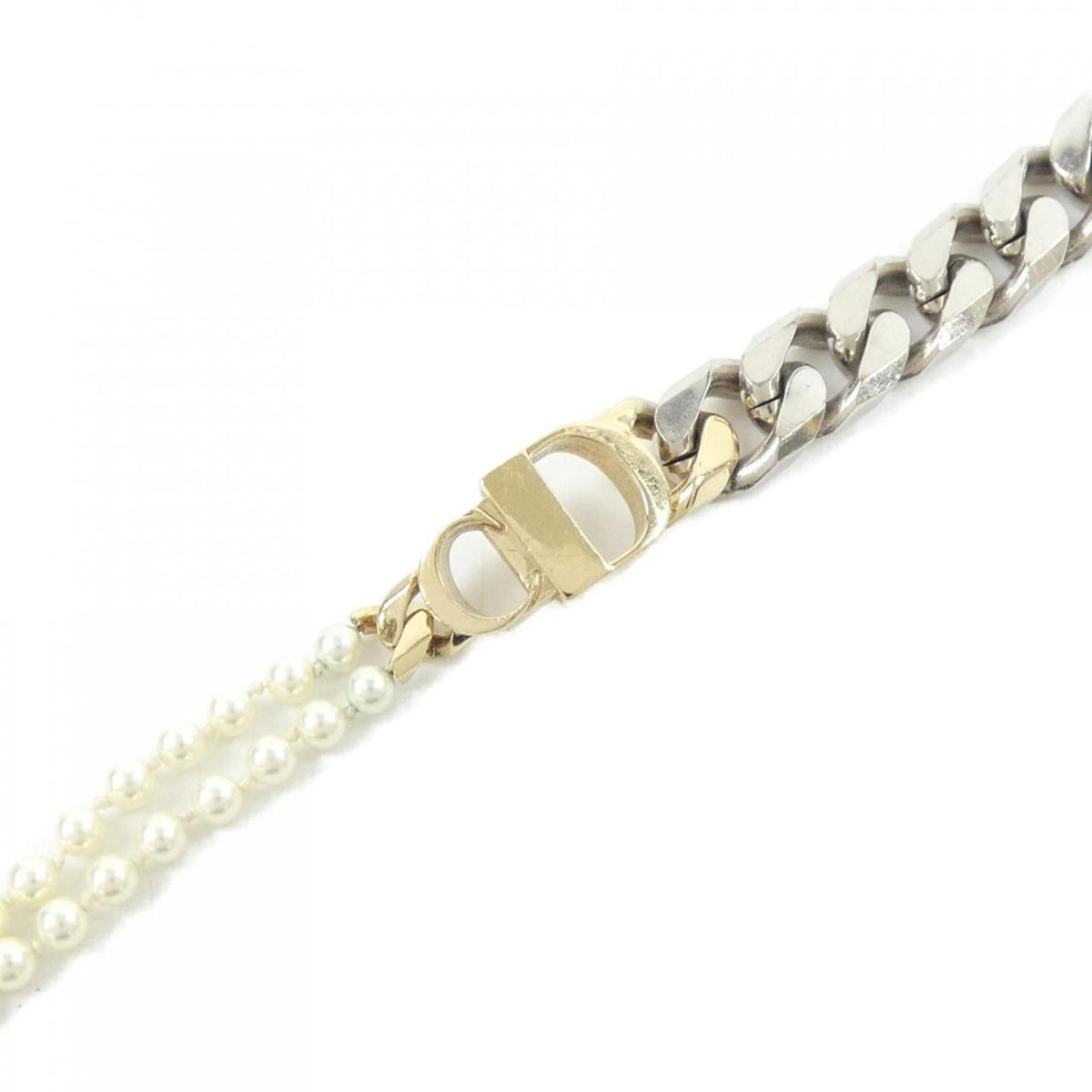 Christian Dior Silver White Charm Bracelet (Pre-Owned)