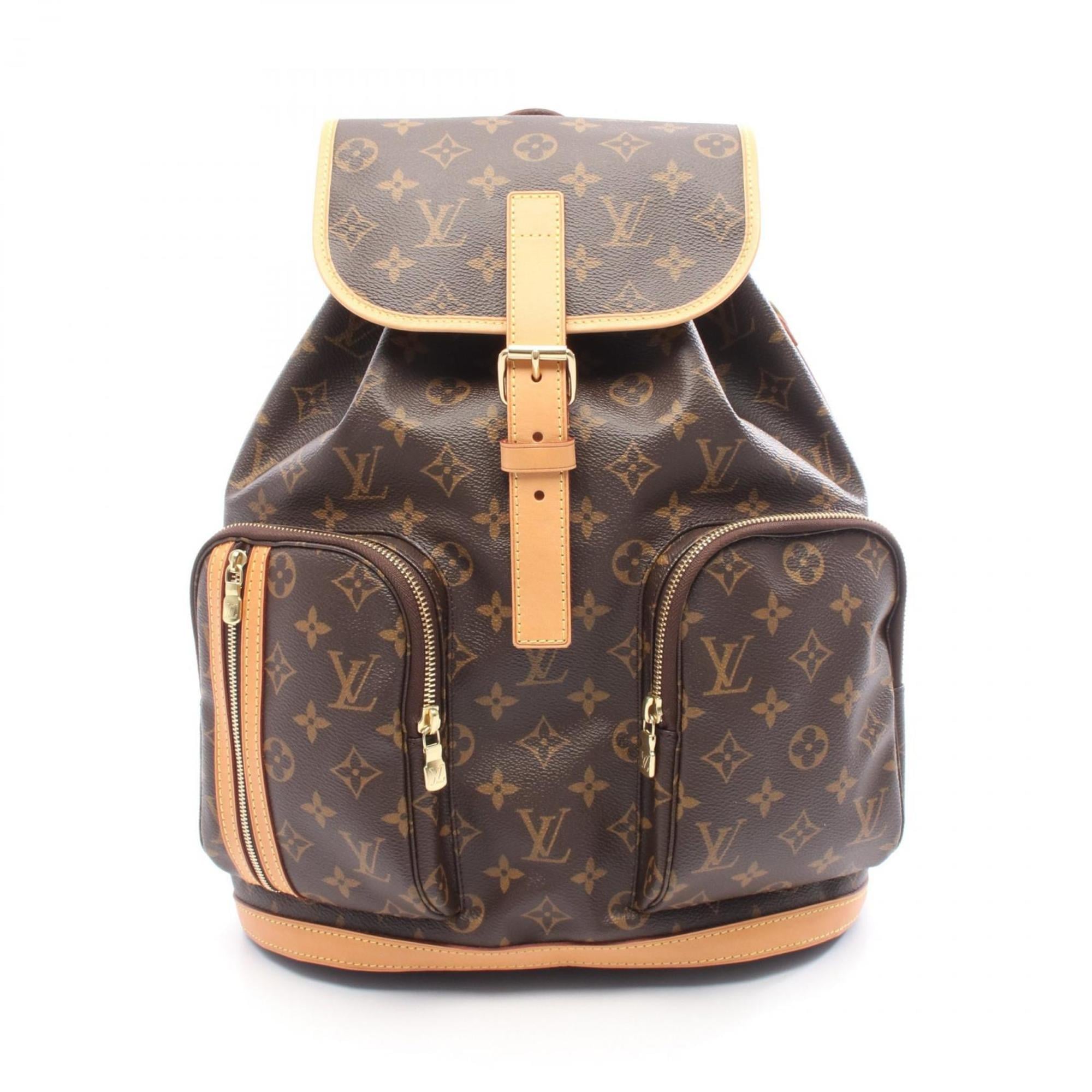 Louis Vuitton Brown Pvc Coated Canvas Monogram Leather Backpack (Pre-Owned)