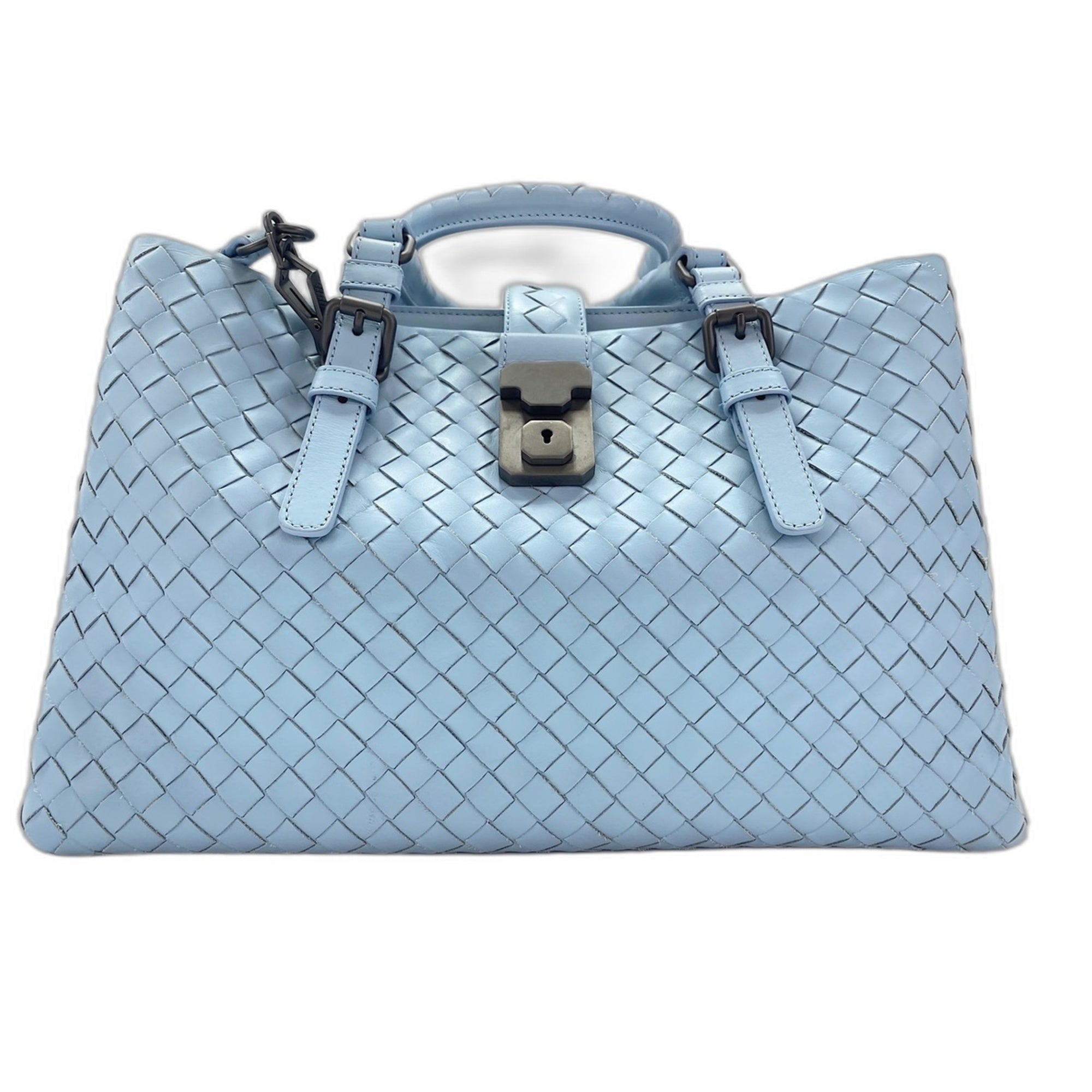 Bottega Veneta Blue Leather Handbag (Pre-Owned)