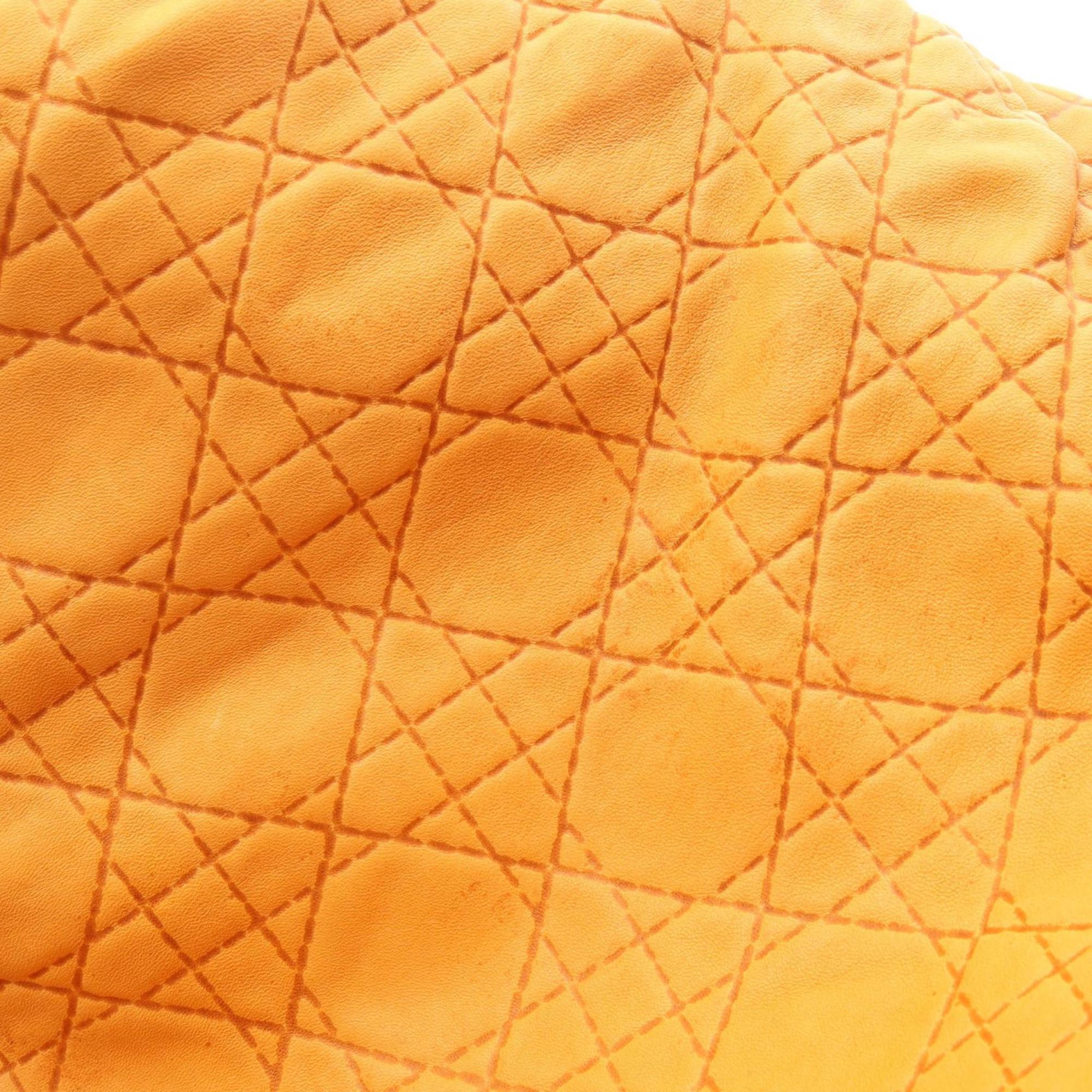 Christian Dior Orange Leather Handbag Shoulder Bag (Pre-Owned)