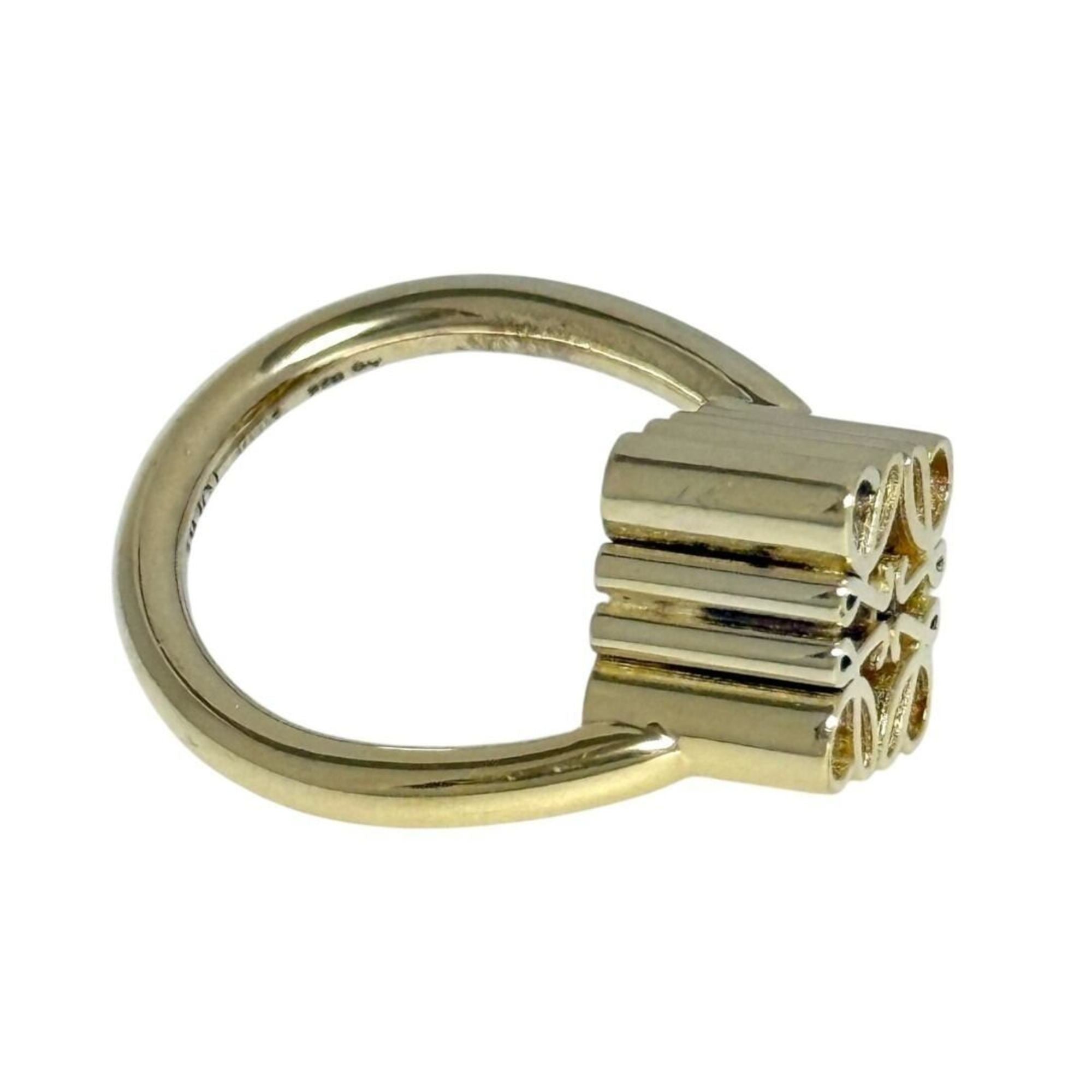 Loewe Gold Plating Silver 925 Band Ring (Pre-Owned)