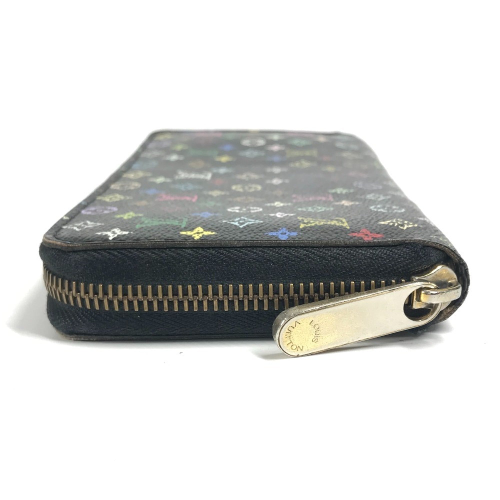 Louis Vuitton Black Multi-Color Noir Monogram Multicolore Canvas Long Wallet (Bi-Fold) (Pre-Owned)