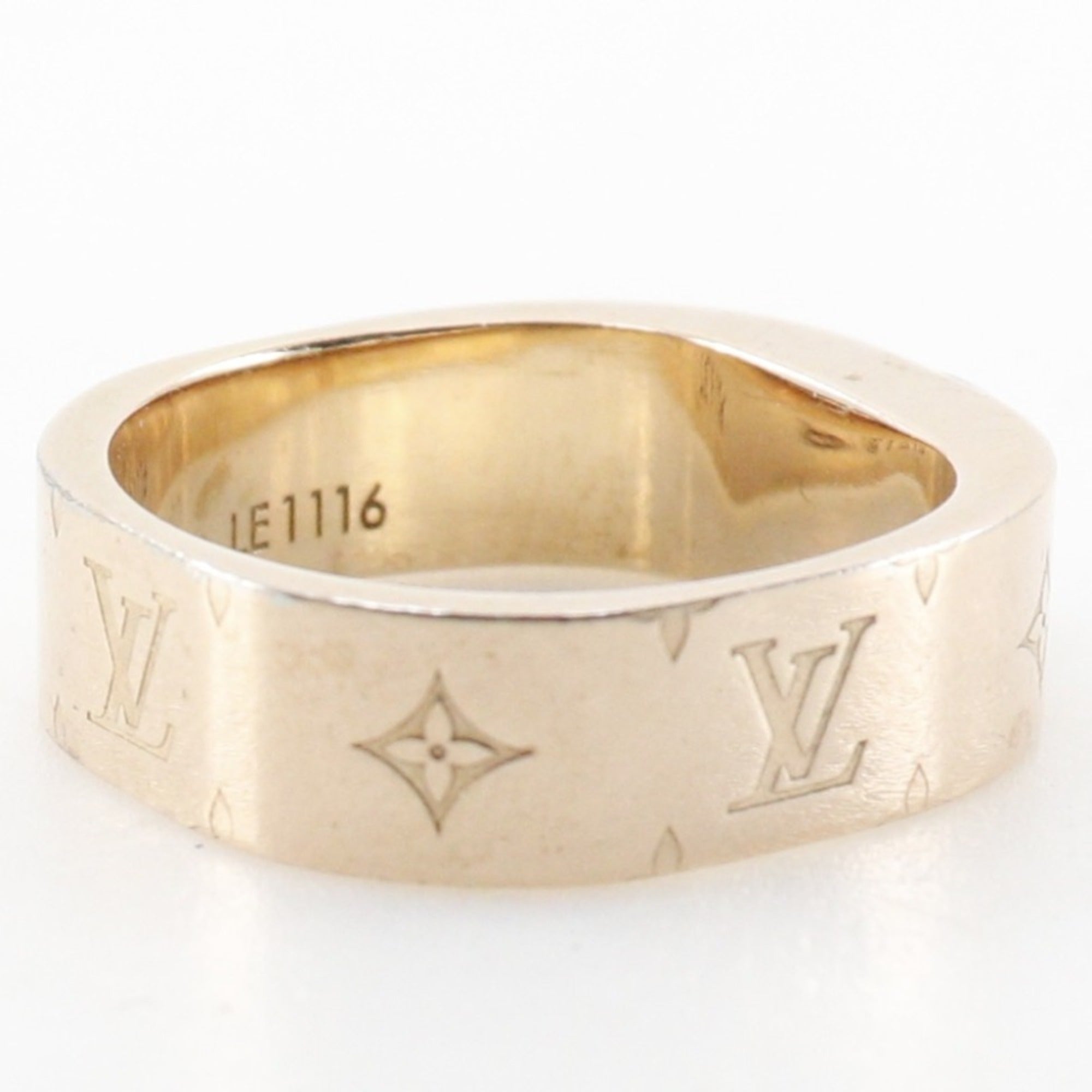 Louis Vuitton Pink Gold Gold Plating Band Ring (Pre-Owned)