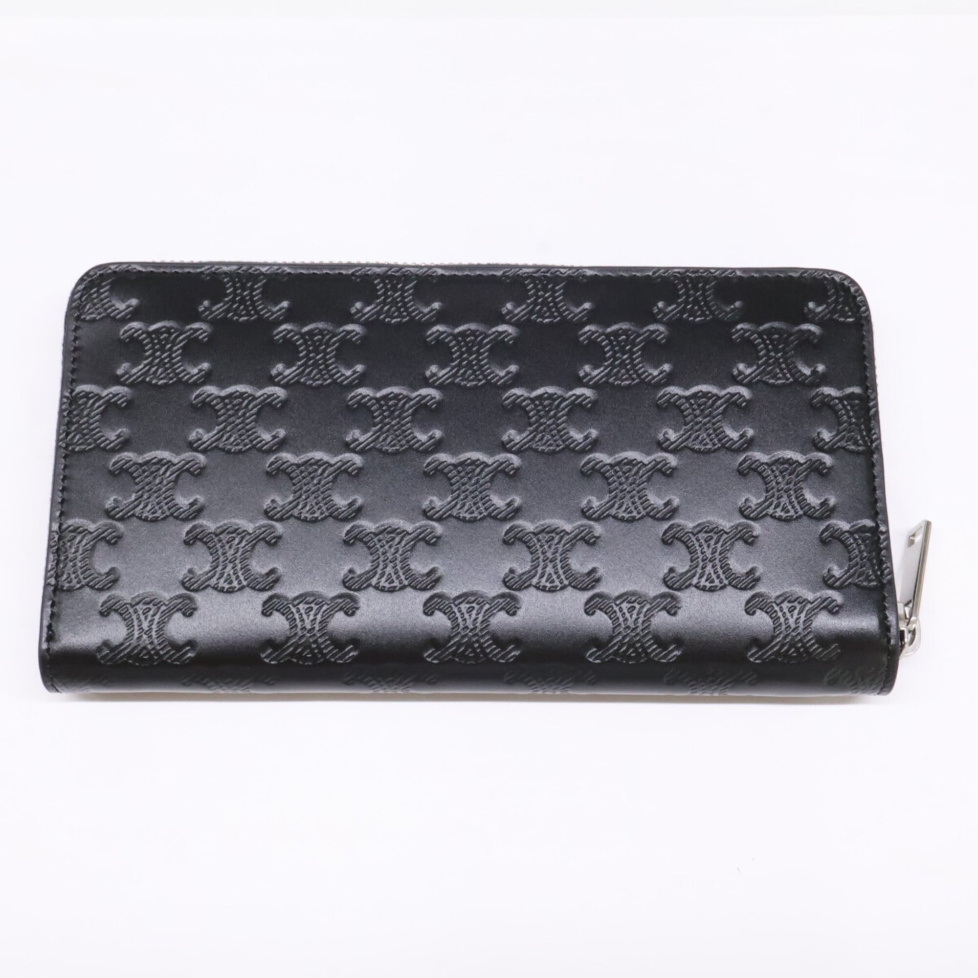 Celine Black Leather Long Wallet (Bi-Fold) (Pre-Owned)