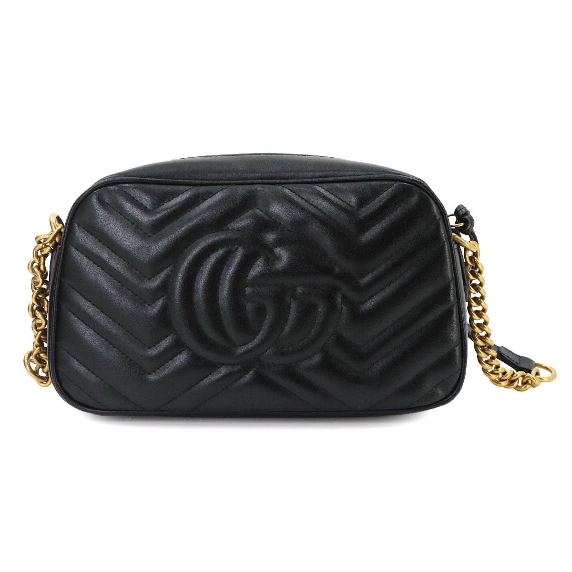 Gucci Black Leather Handbag Shoulder Bag (Pre-Owned)