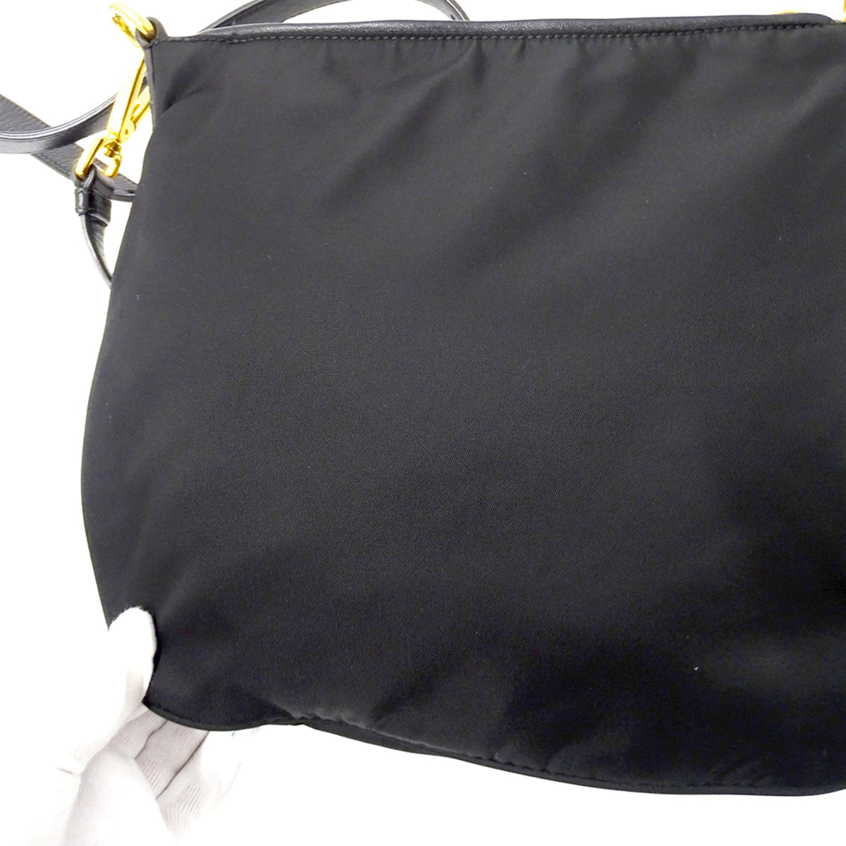 Prada Black Nylon Handbag Shoulder Bag (Pre-Owned)