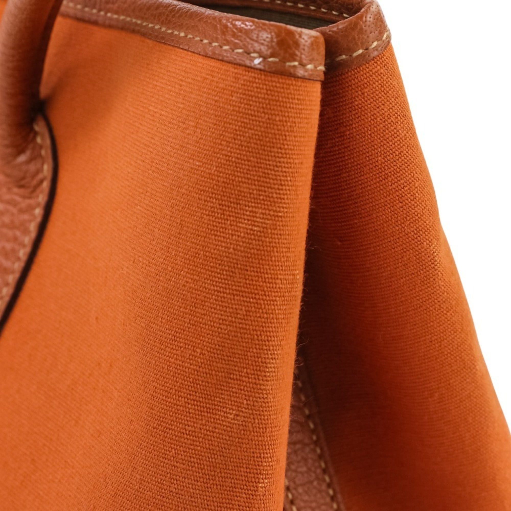 Hermes Orange Potiron Toile Officier Negonda Leather Tote Bag (Pre-Owned)