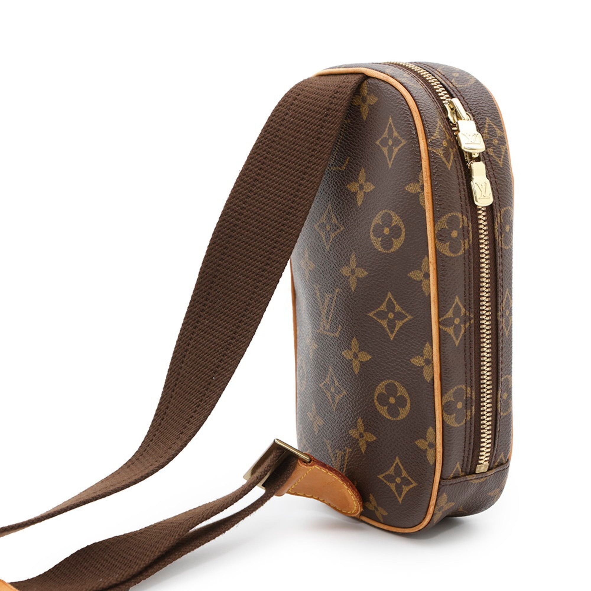 Louis Vuitton Monogram Brown Monogram Pochette Sling Bag (Pre-Owned)