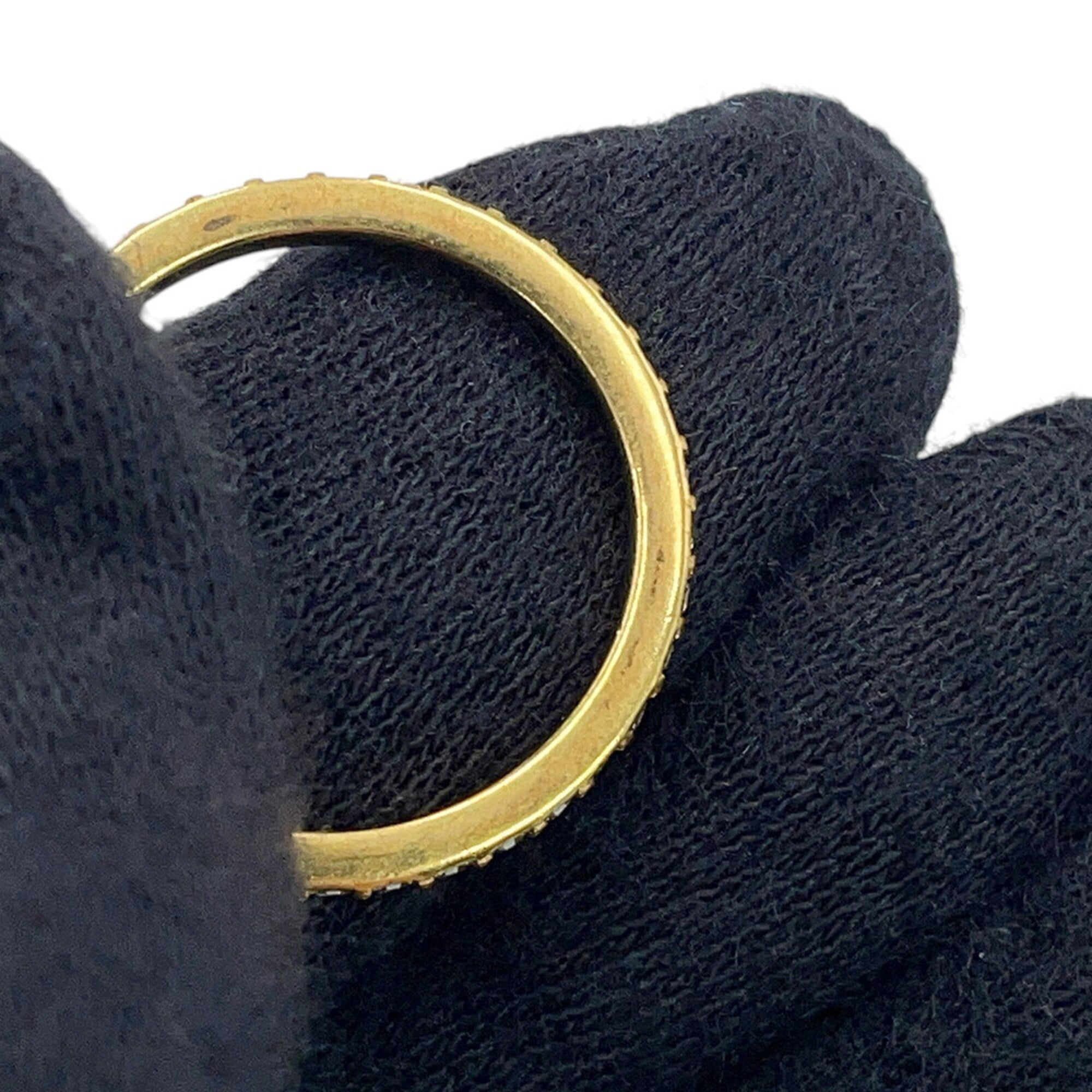 Christian Dior Gold Pink Lacquer Metal Band Ring (Pre-Owned)