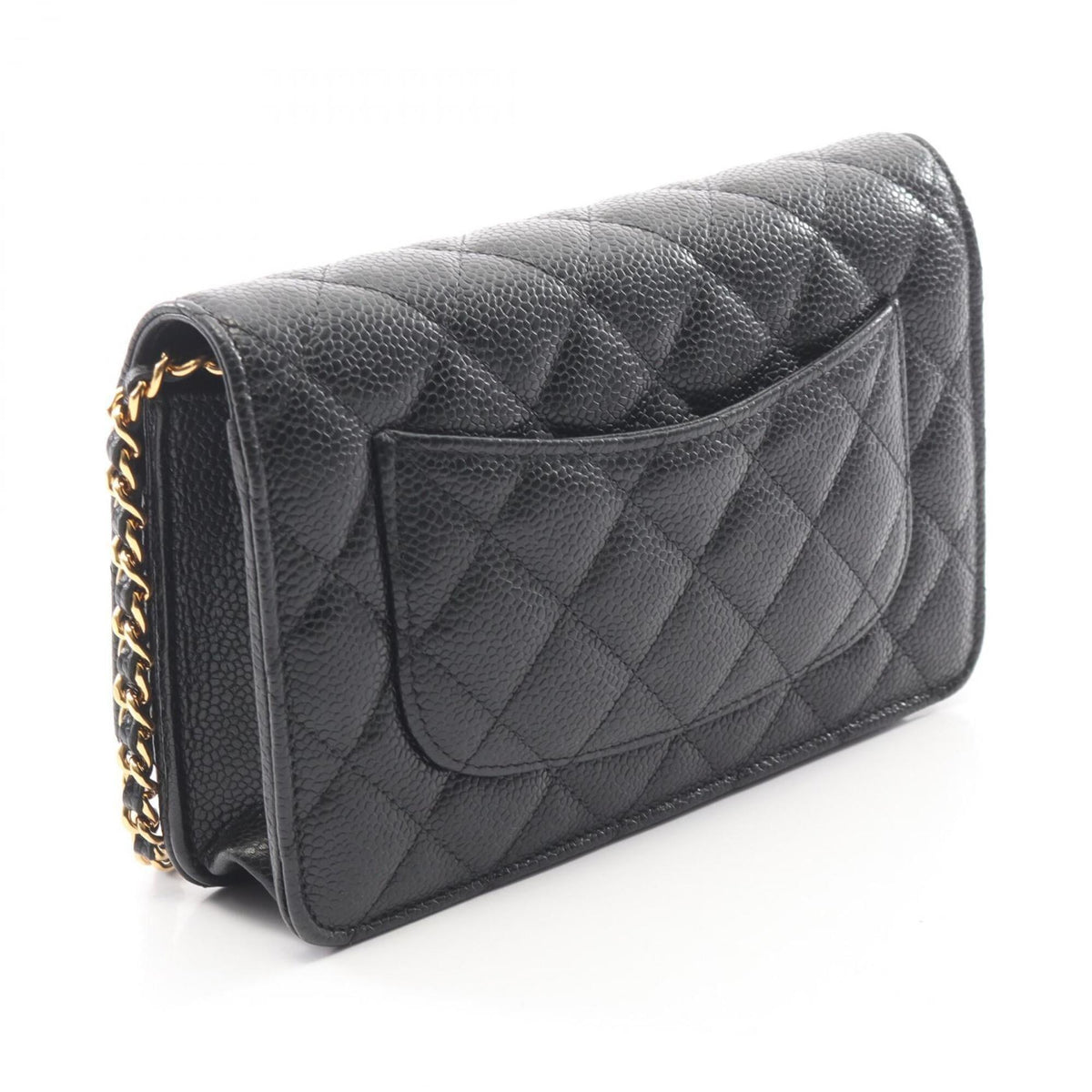 Chanel Black Grained Calfskin Handbag Shoulder Bag (Pre-Owned)