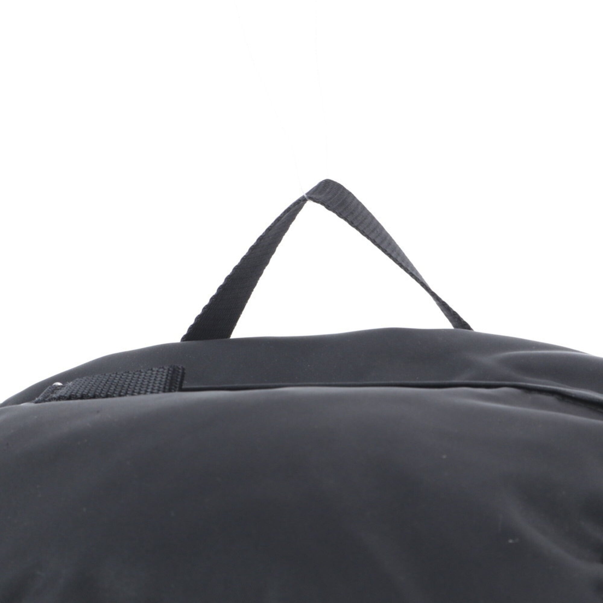 Prada Black Nylon Leather Backpack Handbag (Pre-Owned)