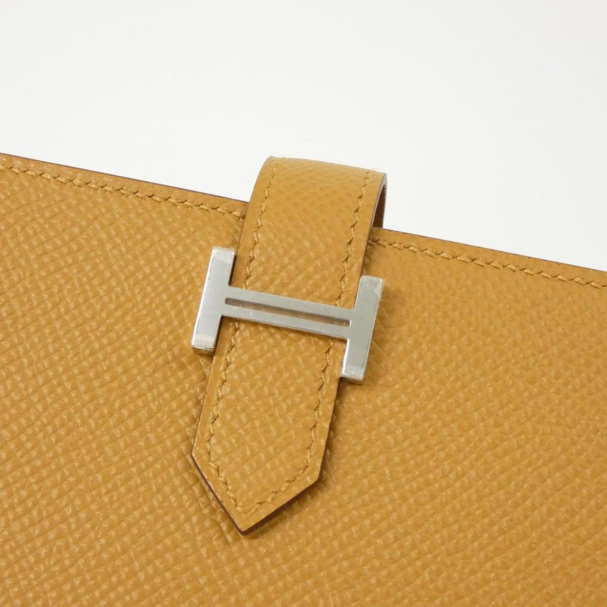 Hermes Brown Epsom Leather Long Wallet (Bi-Fold) (Pre-Owned)