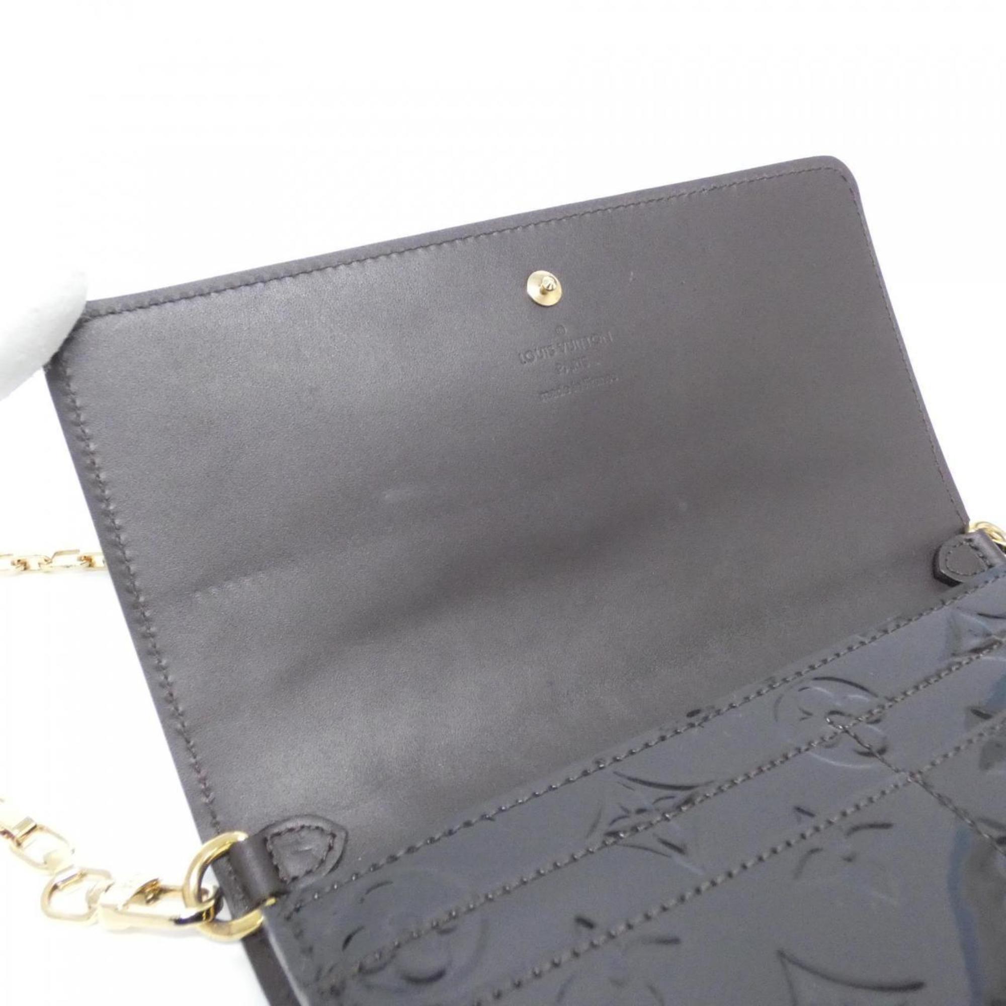 Louis Vuitton Vernis Amarante Leather Chain/Shoulder Wallet (Pre-Owned)