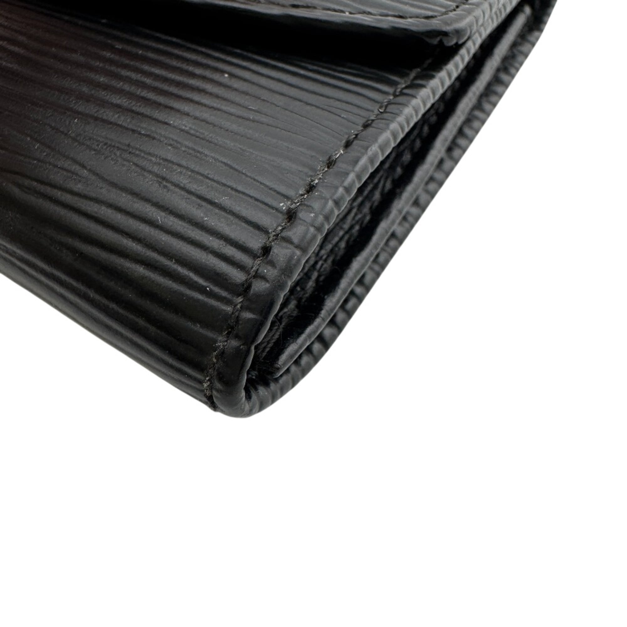 Louis Vuitton Black Leather Coin Purse/Coin Case (Pre-Owned)