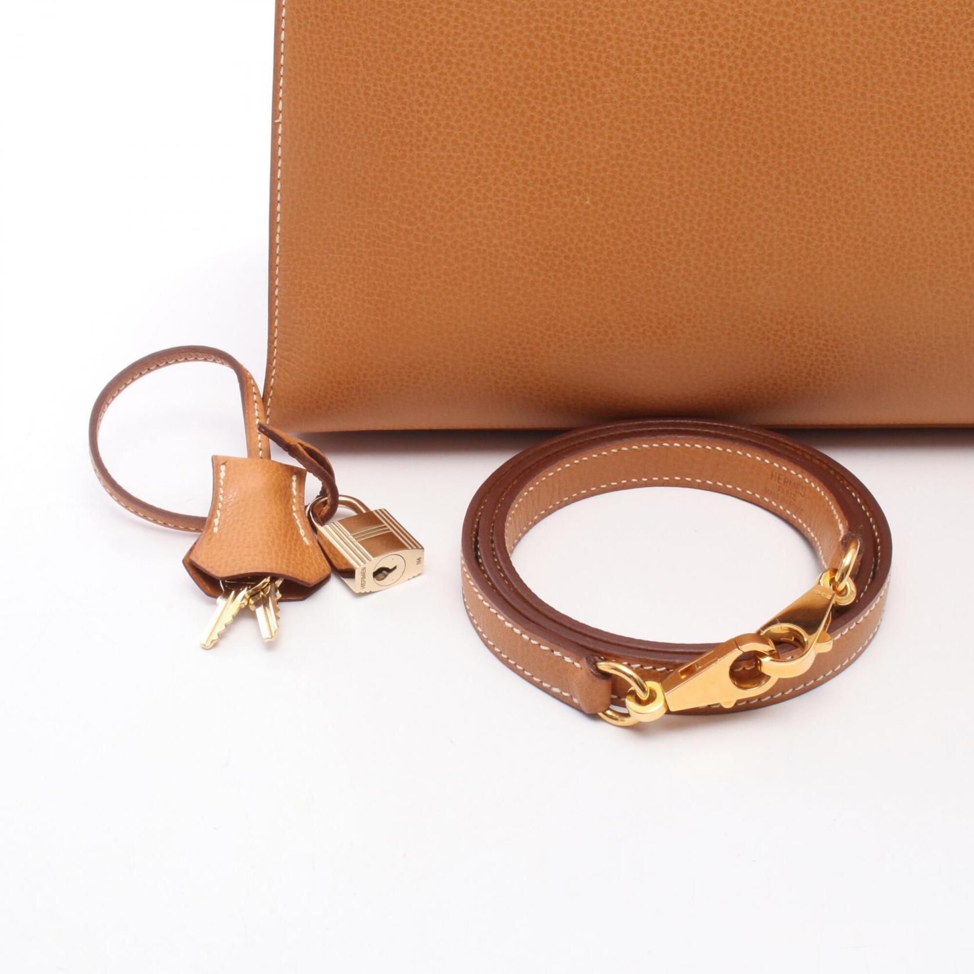 Hermes Brown Natural Leather Handbag (Pre-Owned)