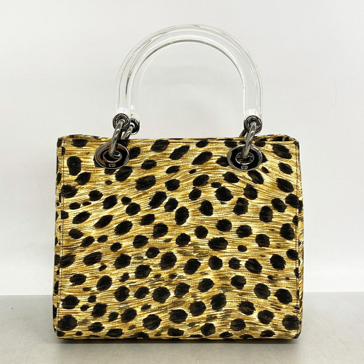 Christian Dior Black Brown Canvas Handbag (Pre-Owned)