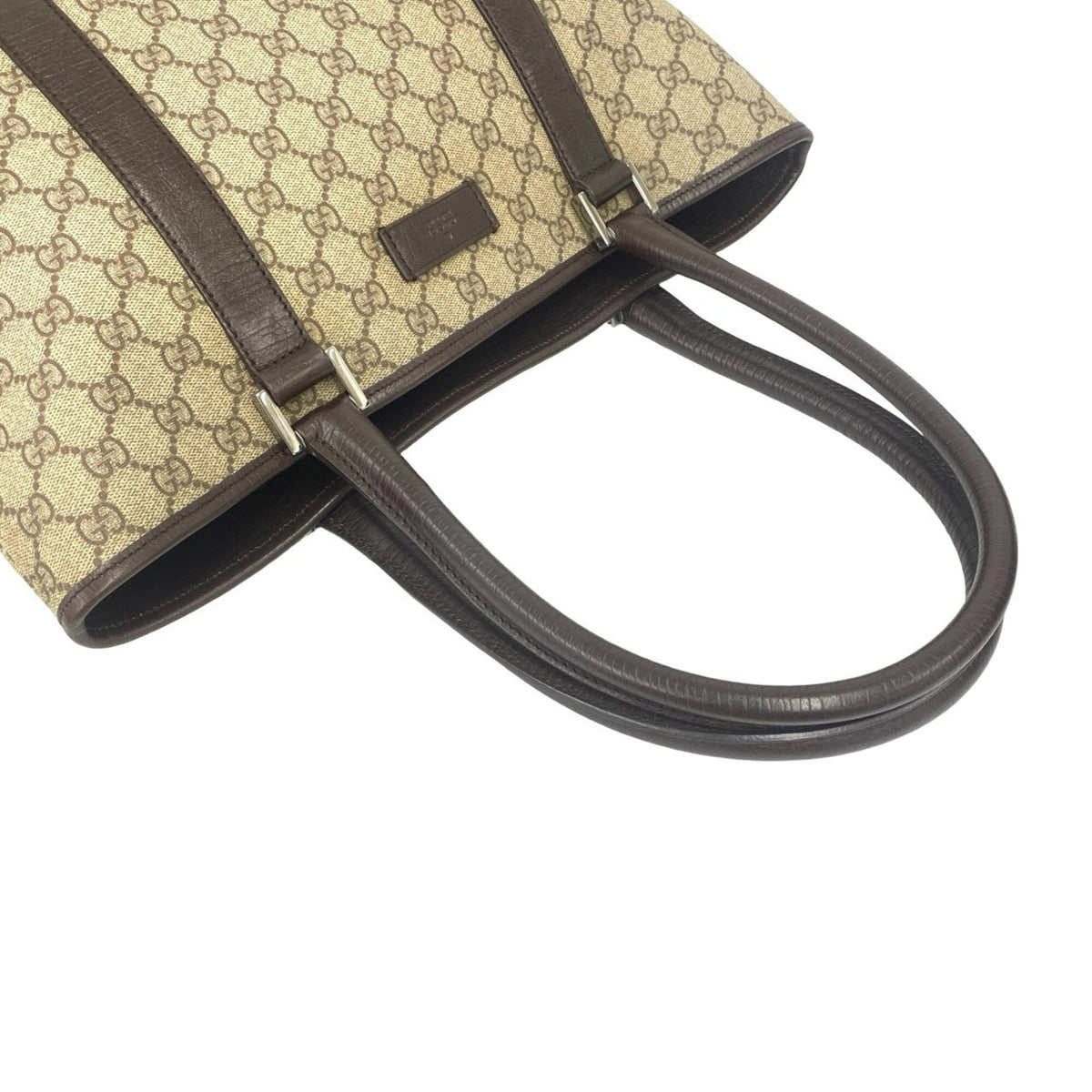 Gucci Brown Leather Elastane Shoulder Bag Tote Bag (Pre-Owned)