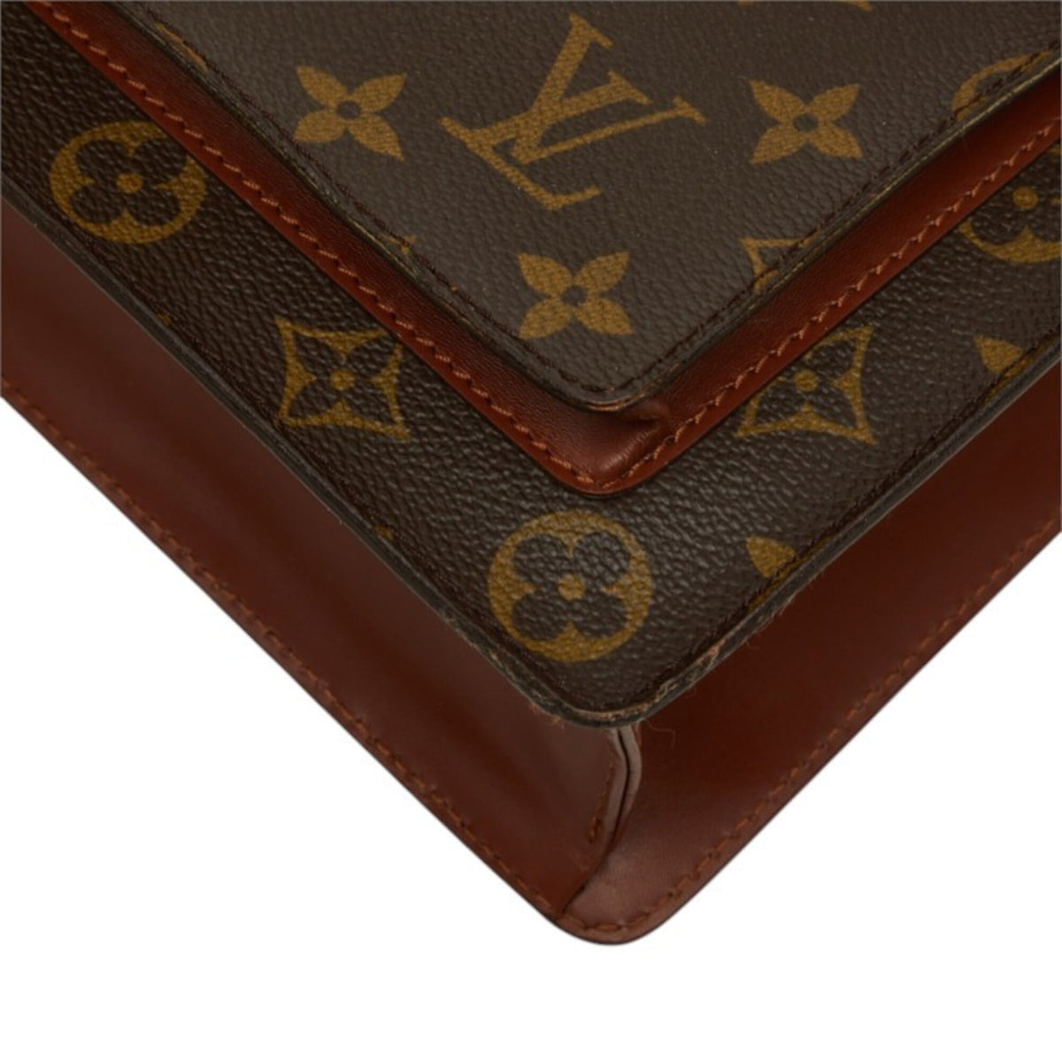 Louis Vuitton Monogram Brown Pvc Leather Handbag Shoulder Bag (Pre-Owned)