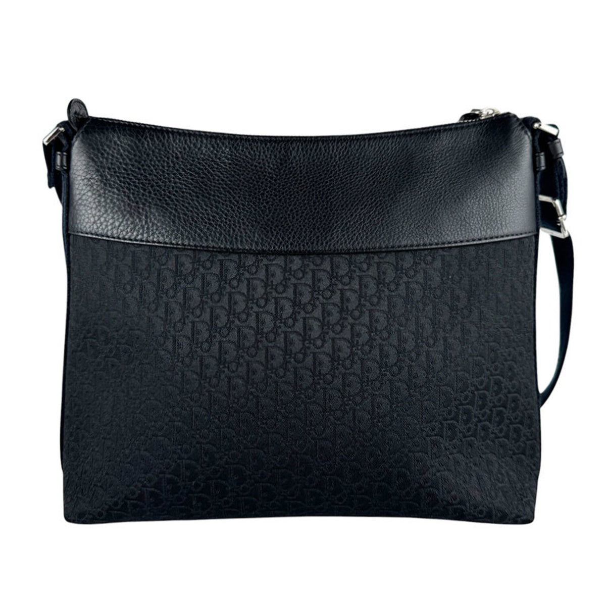 Christian Dior Black Canvas Leather Shoulder Bag (Pre-Owned)