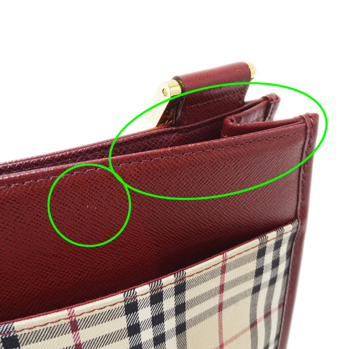 Burberry Beige Bordeaux Canvas Shoulder Bag (Pre-Owned)
