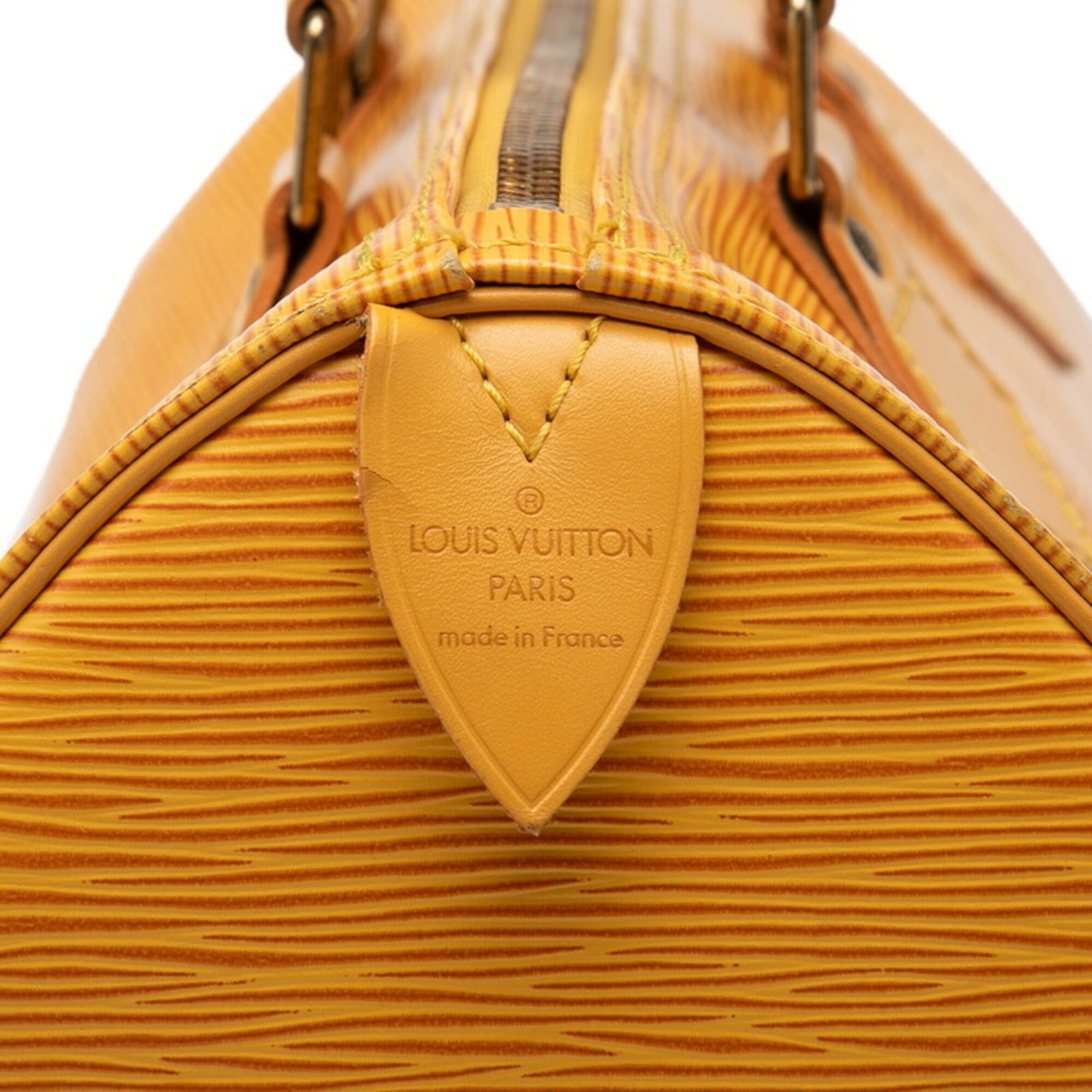 Louis Vuitton Yellow Leather Boston Bag Handbag (Pre-Owned)