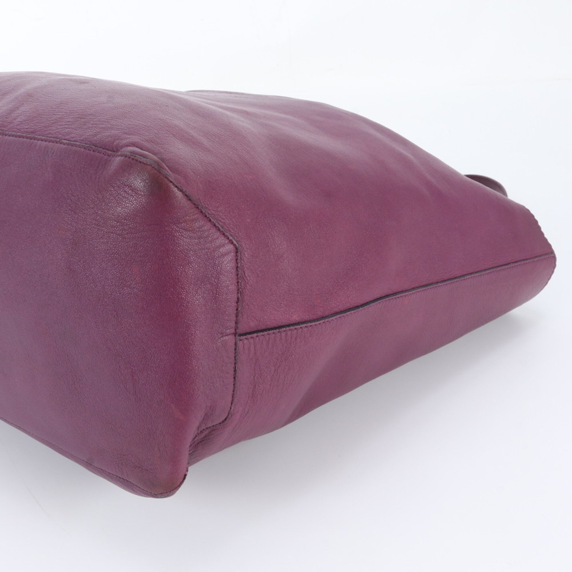 Loewe Purple Leather Handbag Shoulder Bag Tote Bag (Pre-Owned)
