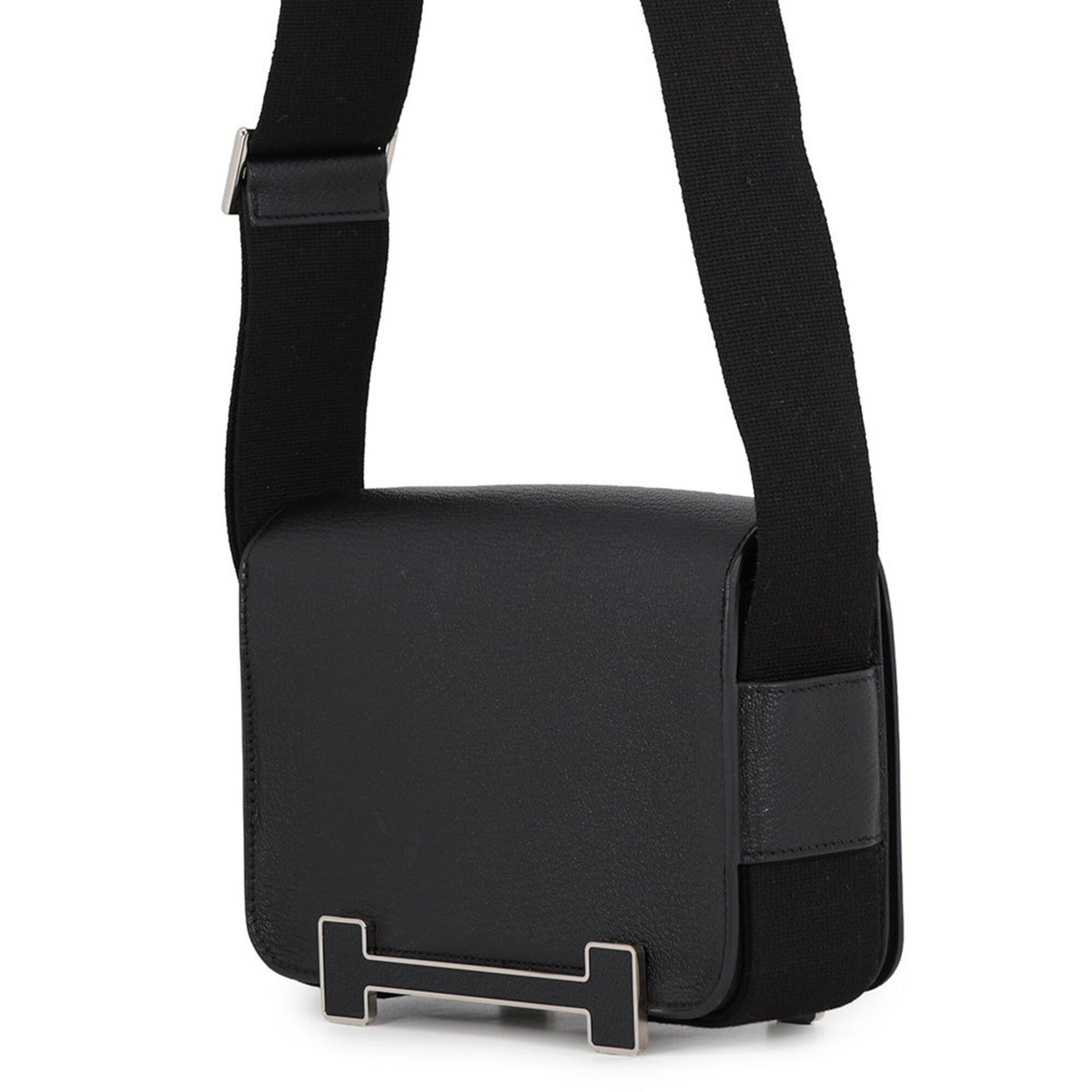 Hermes Black Chevre Myzore Leather Handbag Shoulder Bag (Pre-Owned)