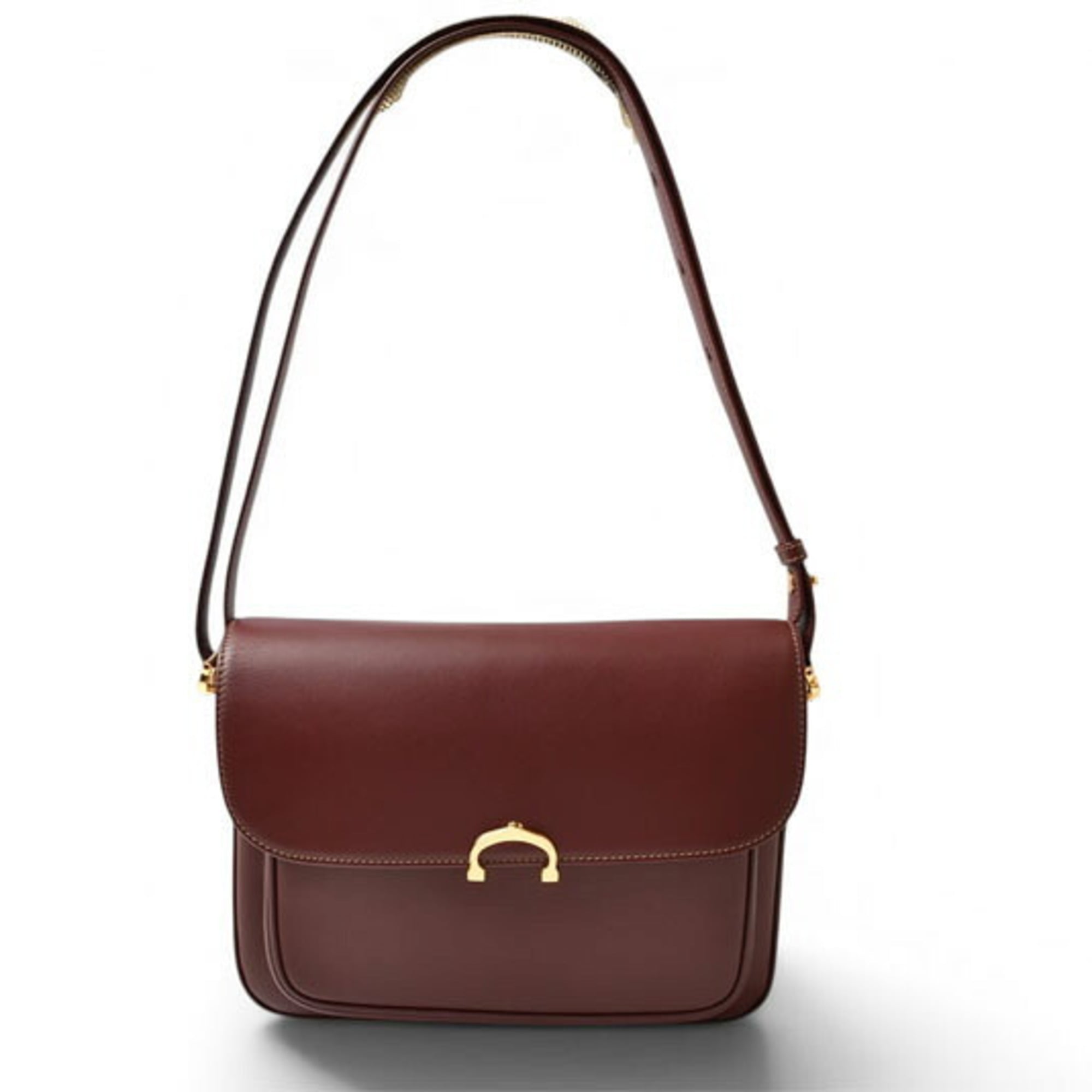 Cartier Bordeaux Leather Shoulder Bag (Pre-Owned)