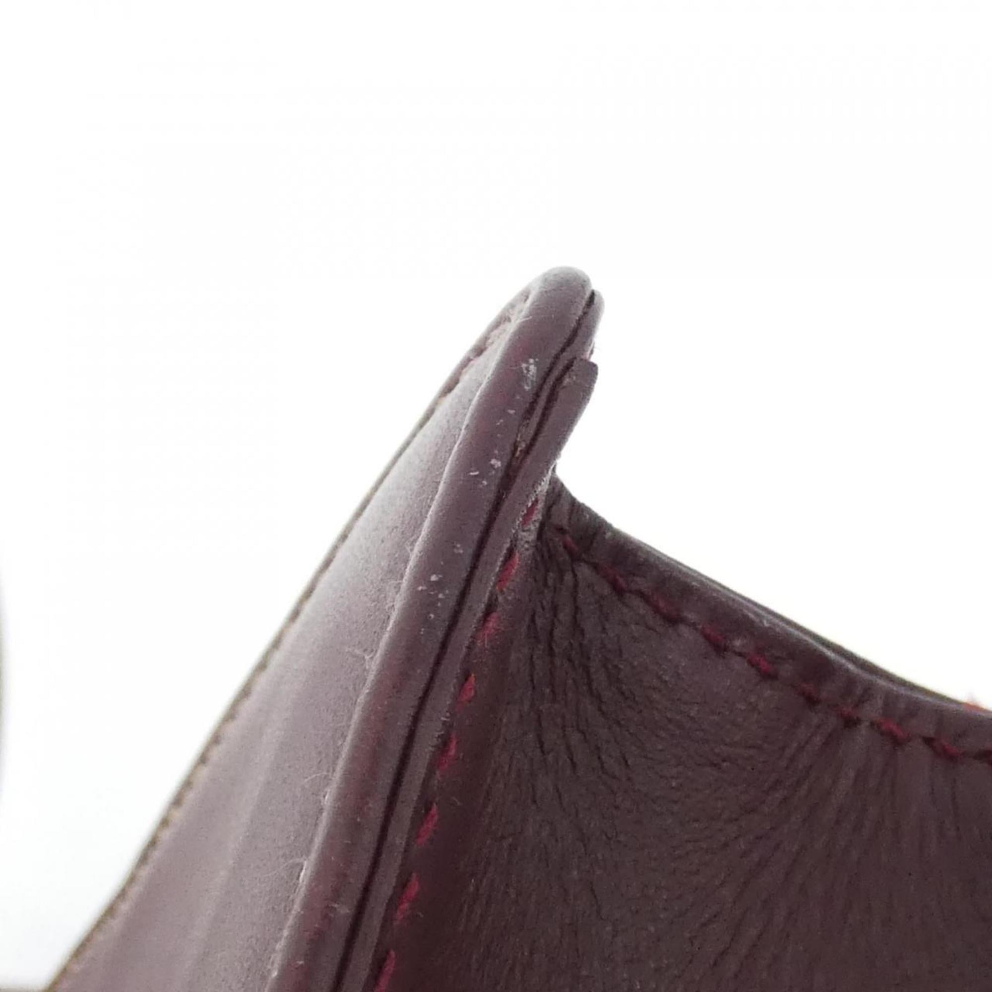 Cartier Bordeaux Leather Shoulder Bag (Pre-Owned)