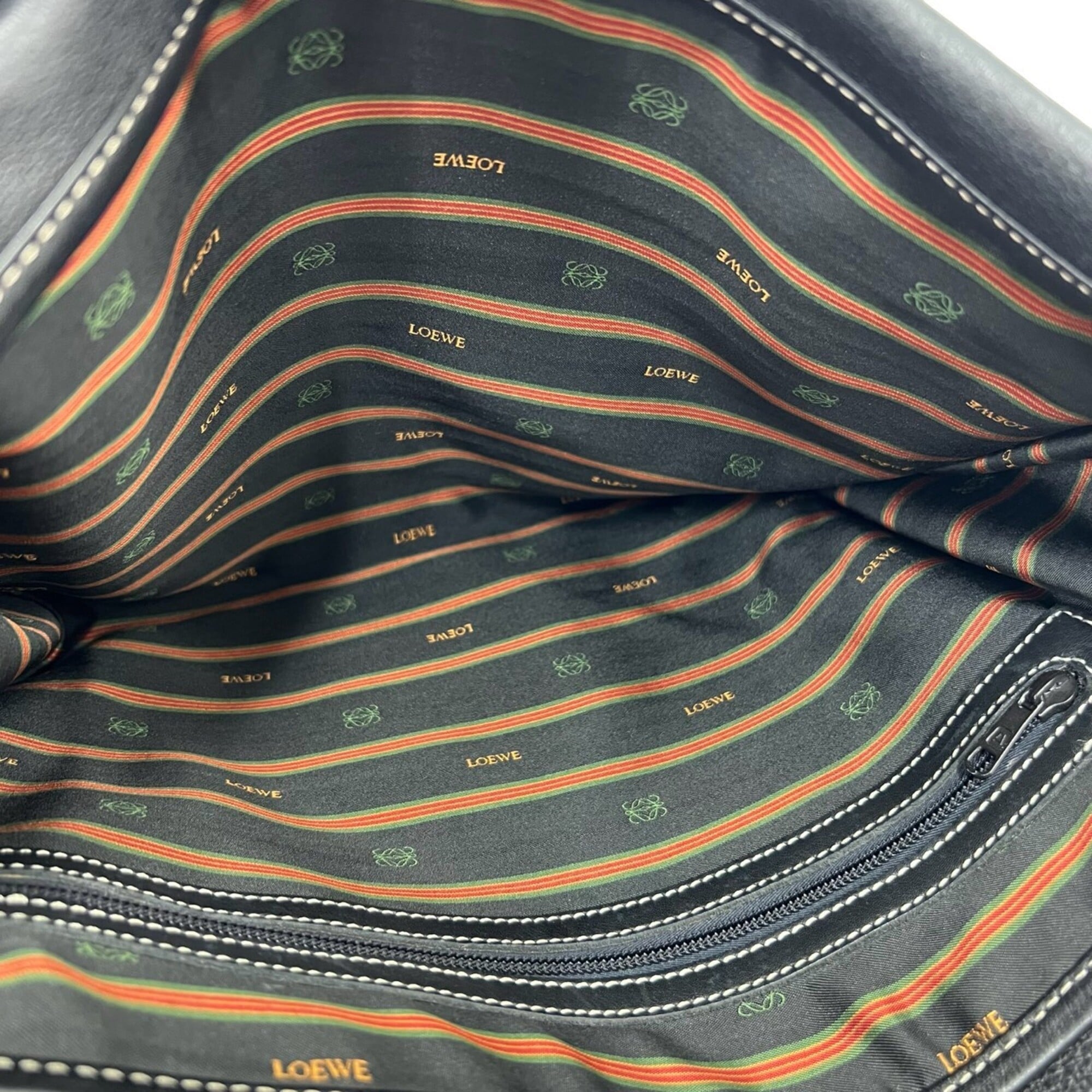 Loewe Black Leather Pochette Shoulder Bag (Pre-Owned)