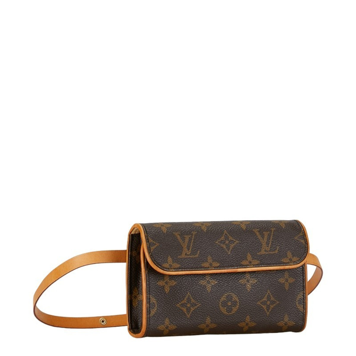 Louis Vuitton Monogram Brown Pvc Leather Pochette Sling Bag (Pre-Owned)