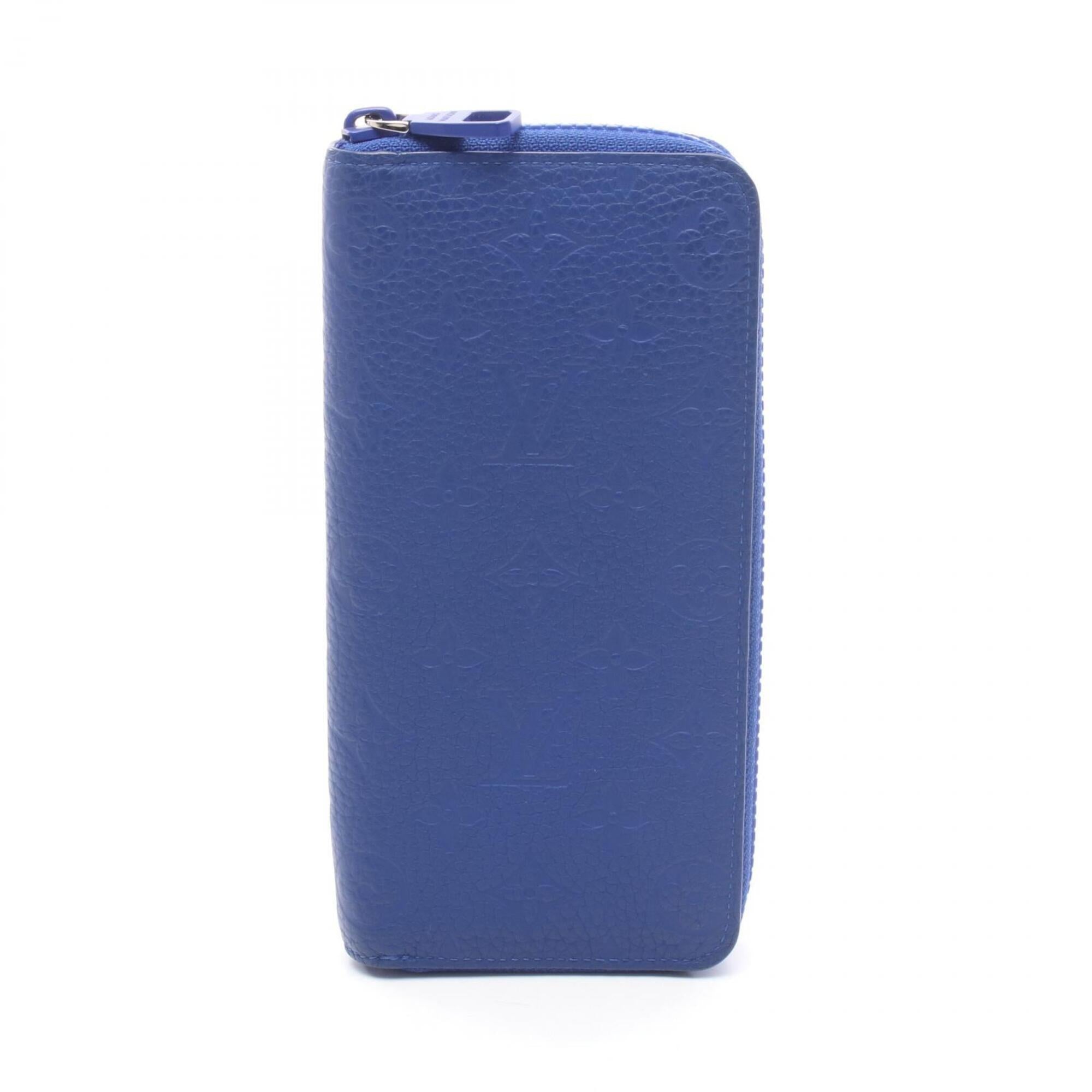 Louis Vuitton Blue Leather Long Wallet (Bi-Fold) (Pre-Owned)