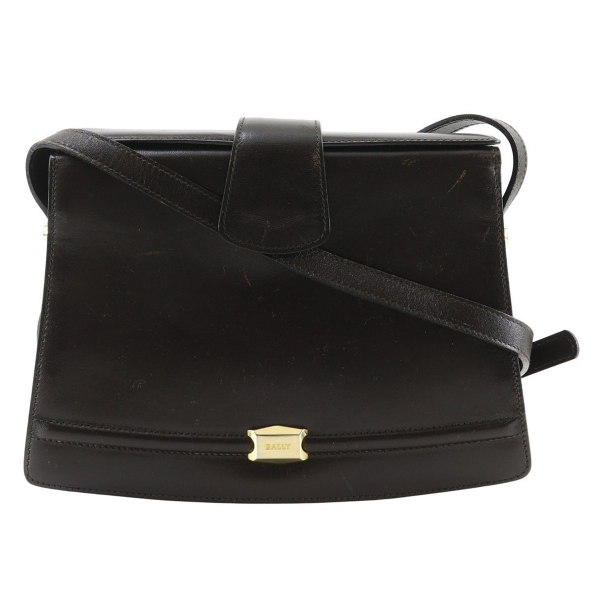 Bally Brown Leather Shoulder Bag (Pre-Owned)
