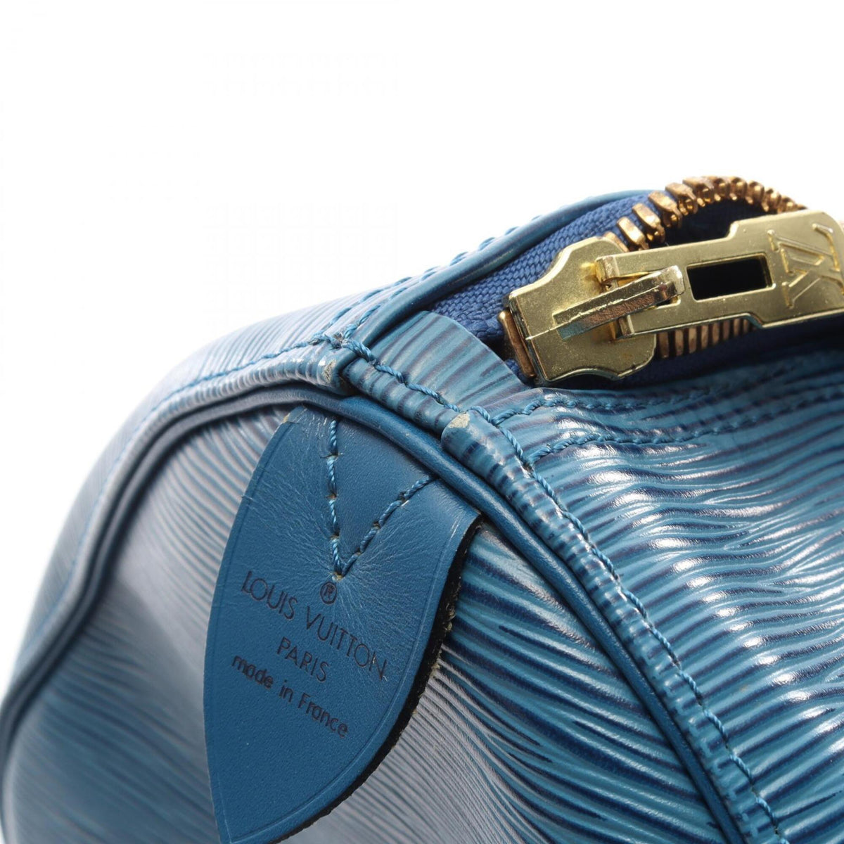 Louis Vuitton Blue Toledo Blue Epi Leather Boston Bag Handbag (Pre-Owned)