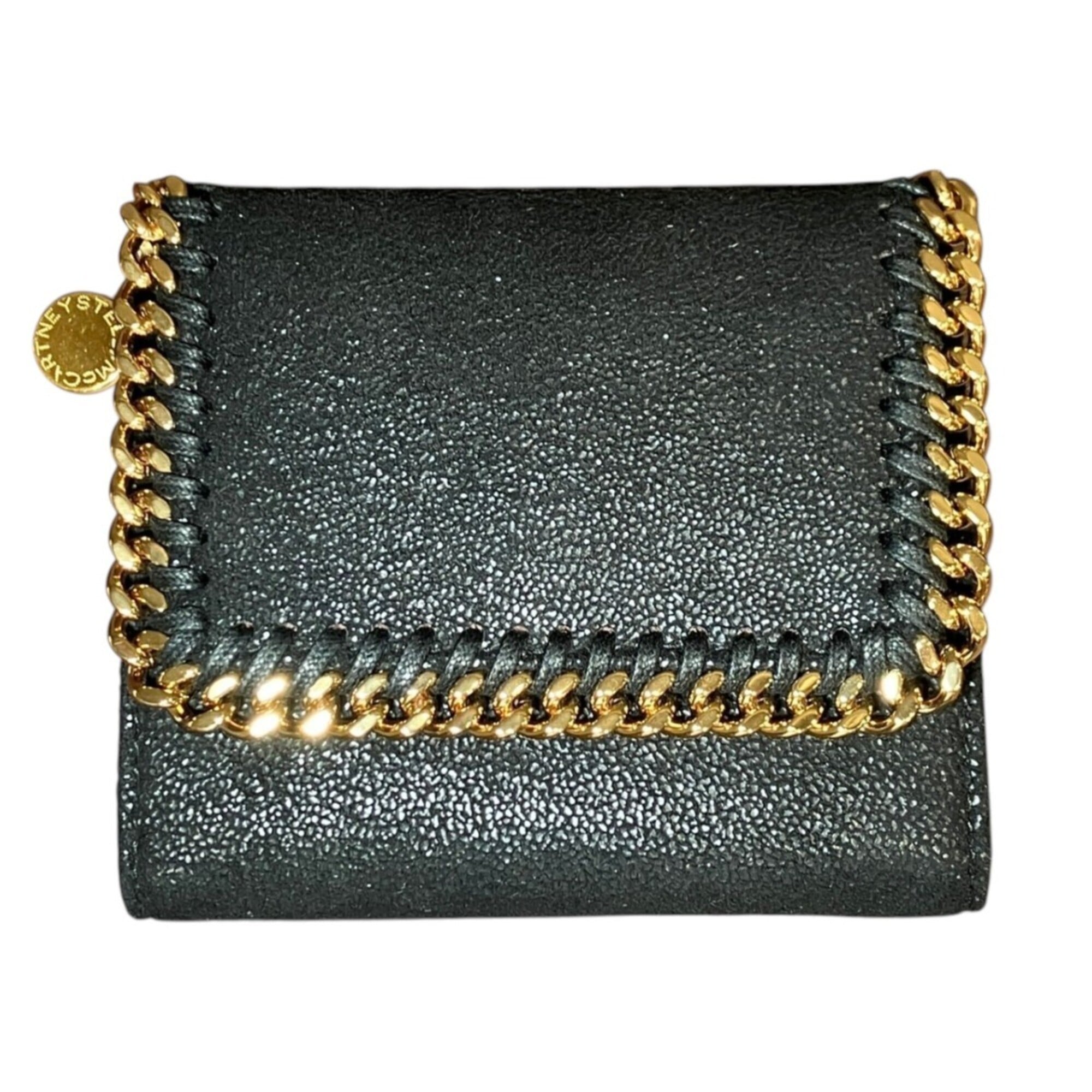 Stella Mccartney Black Faux Leather Wallet (Tri-Fold) (Pre-Owned)