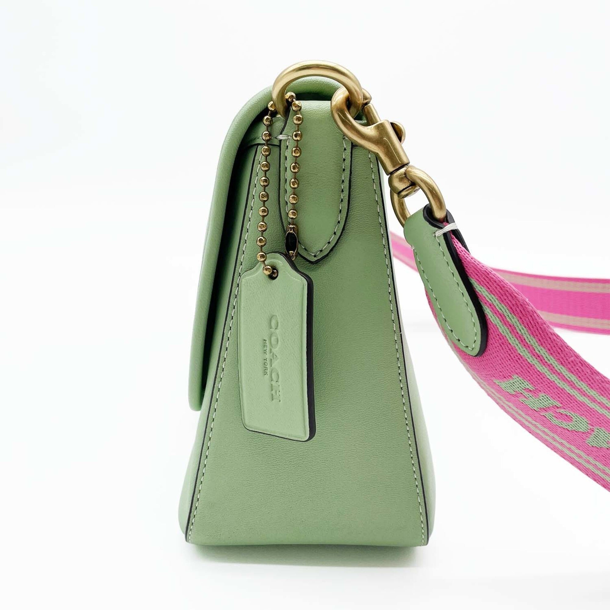 Coach Green Leather Shoulder Bag (Pre-Owned)