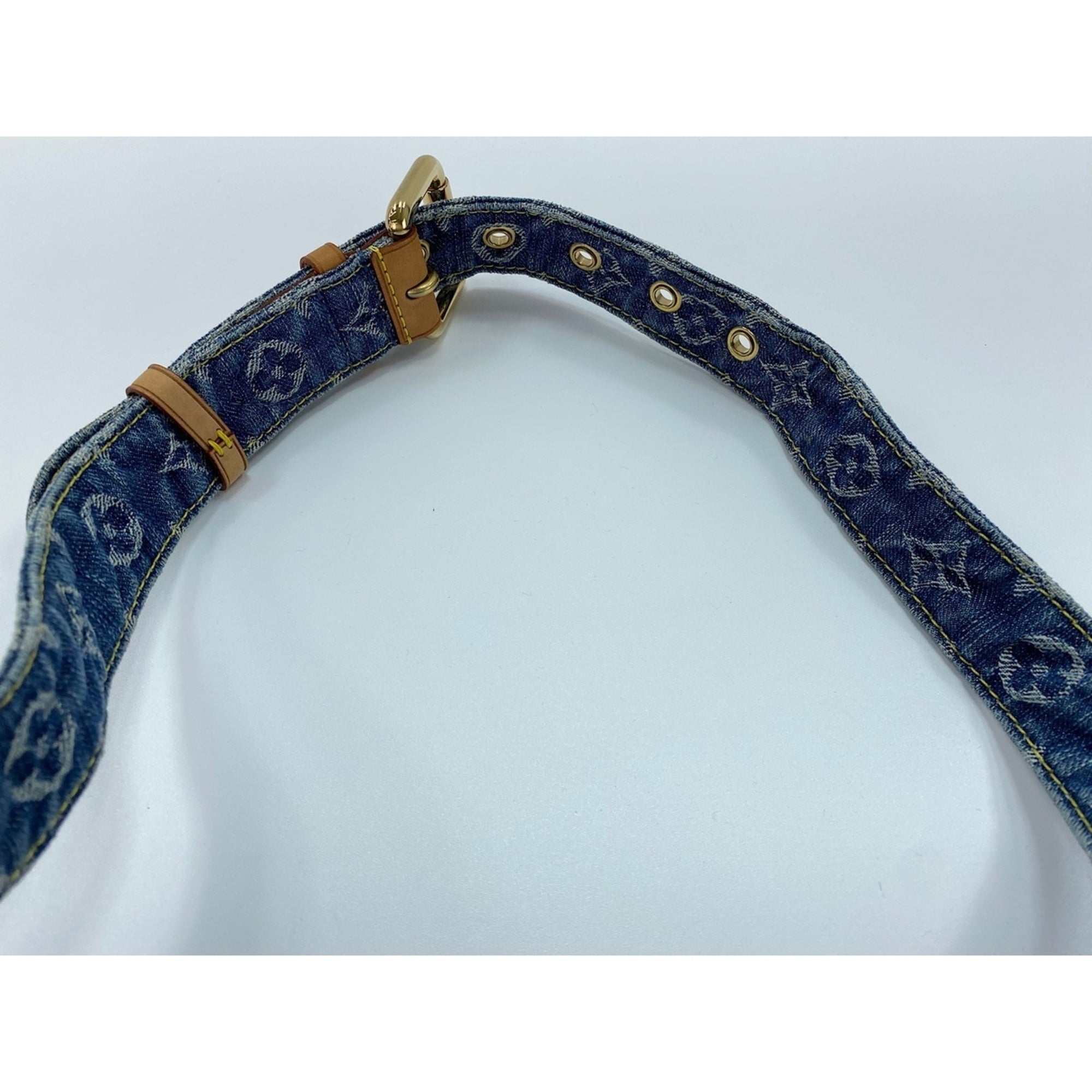 Louis Vuitton Blue Monogram Denim Shoulder Bag (Pre-Owned)