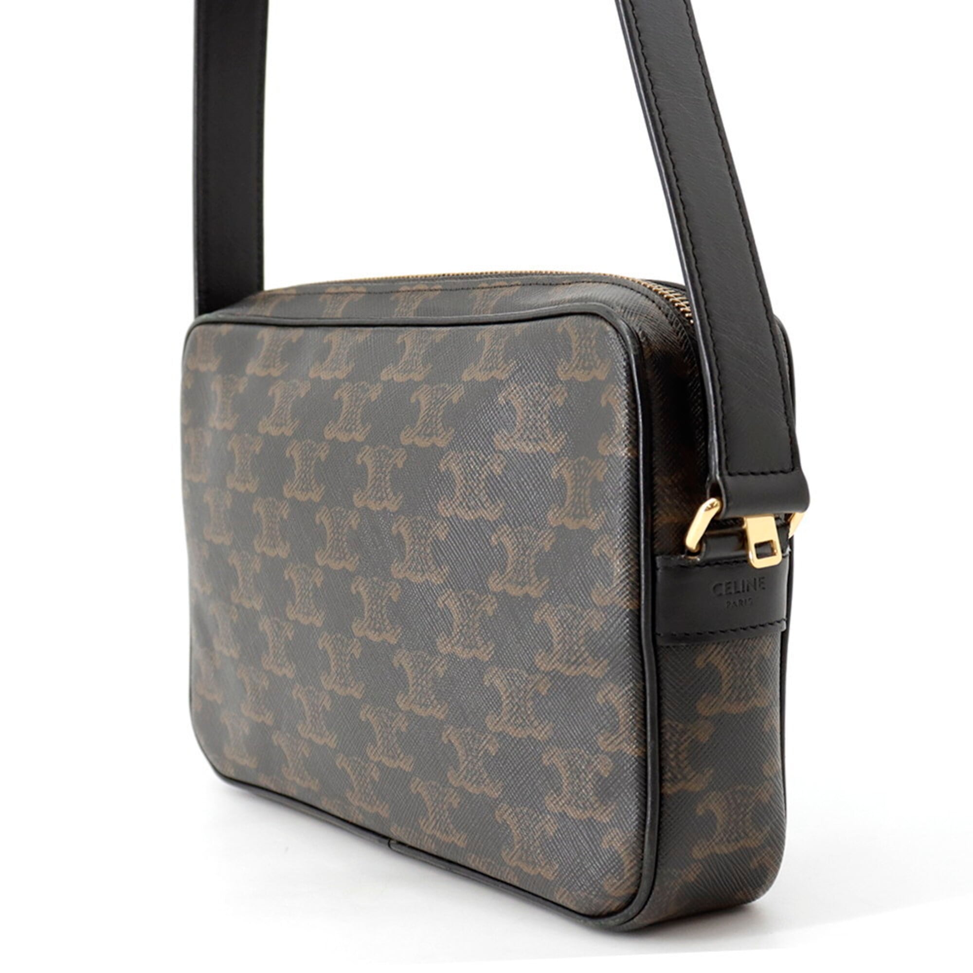 Celine Brown Pvc Leather Handbag Messenger Bag Shoulder Bag (Pre-Owned)