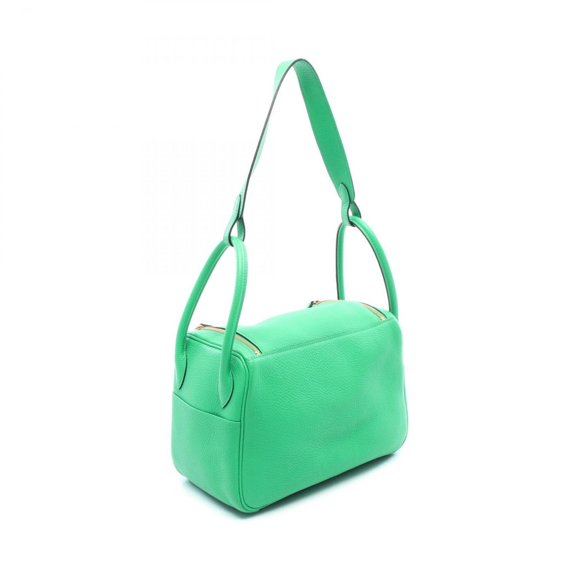 Hermes Green Mint Green Taurillon Clemence Leather Handbag Shoulder Bag (Pre-Owned)