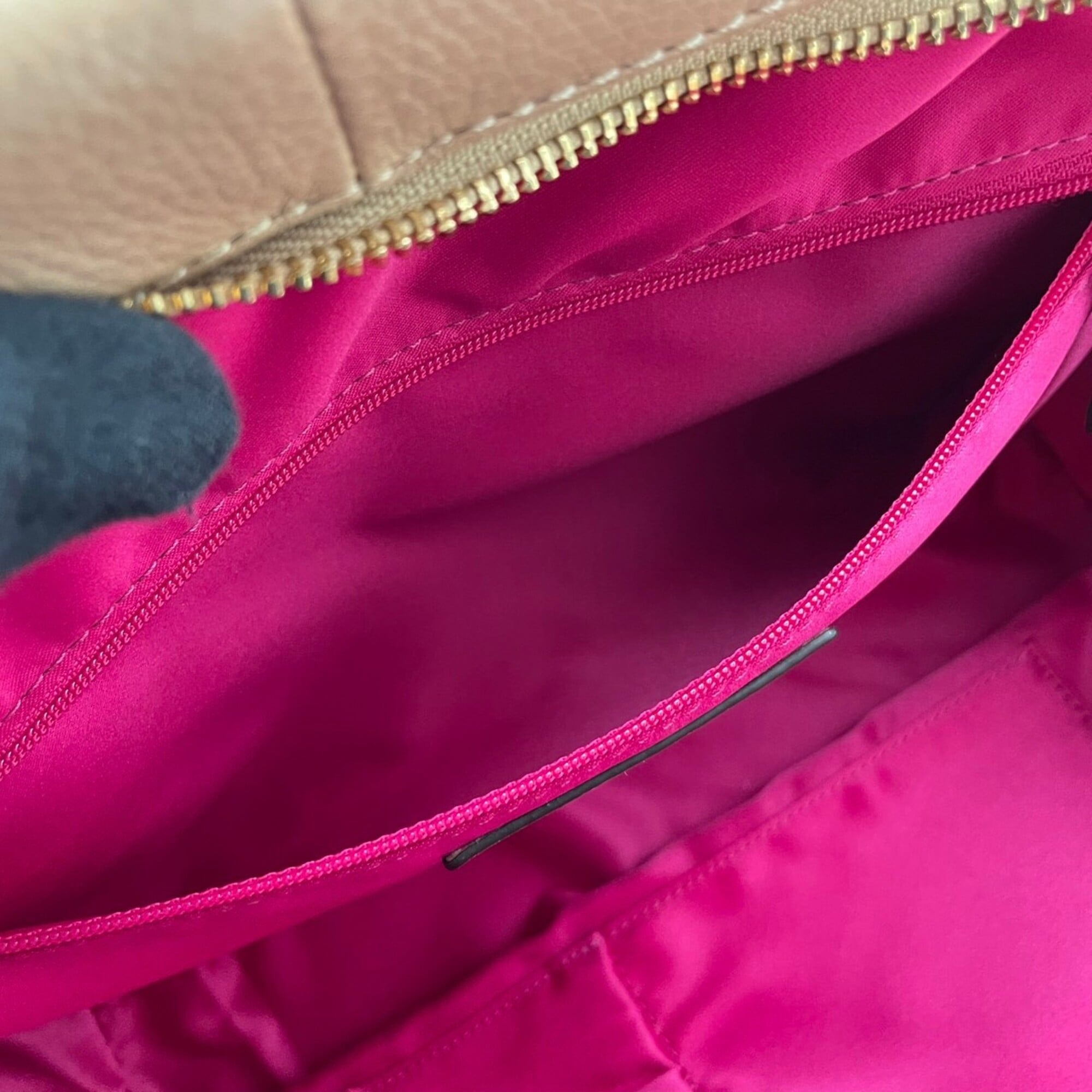 Coach Beige Leather Handbag Tote Bag (Pre-Owned)