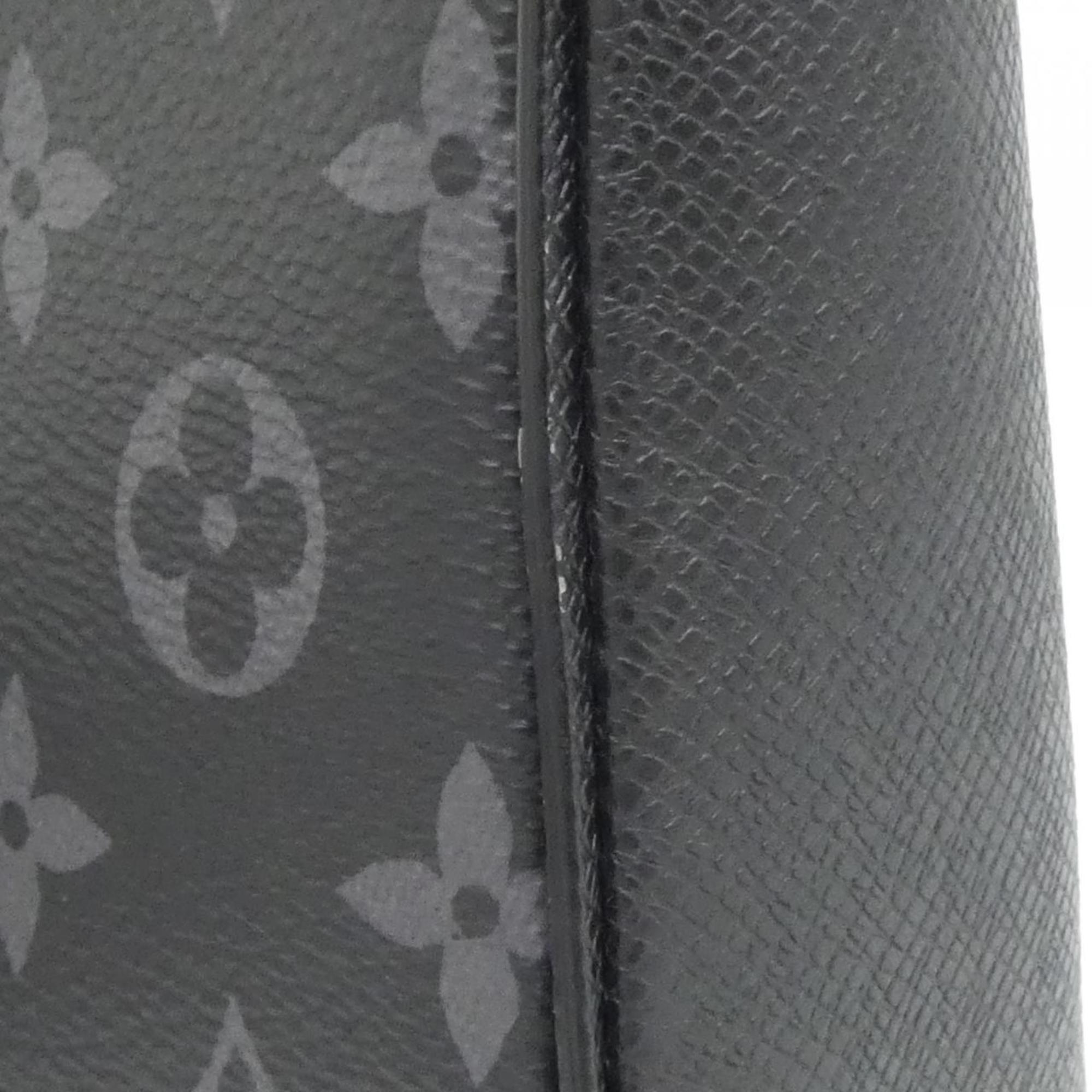 Louis Vuitton Taigarama Black Coated Canvas Leather Shoulder Bag (Pre-Owned)