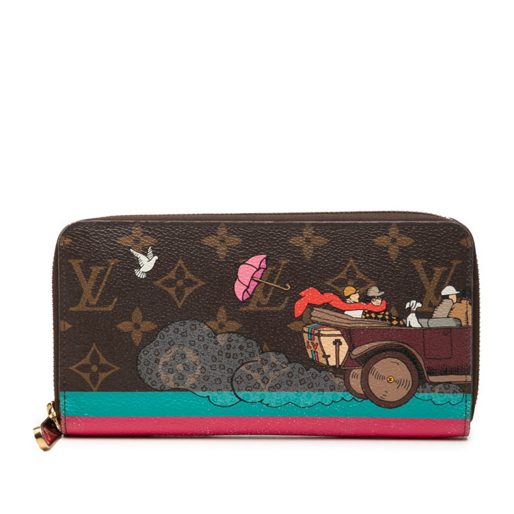 Louis Vuitton Brown Pvc Leather Long Wallet (Bi-Fold) (Pre-Owned)