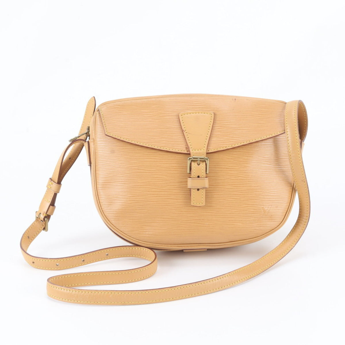 Louis Vuitton Beige Leather Crossbody Bag Shoulder Bag (Pre-Owned)