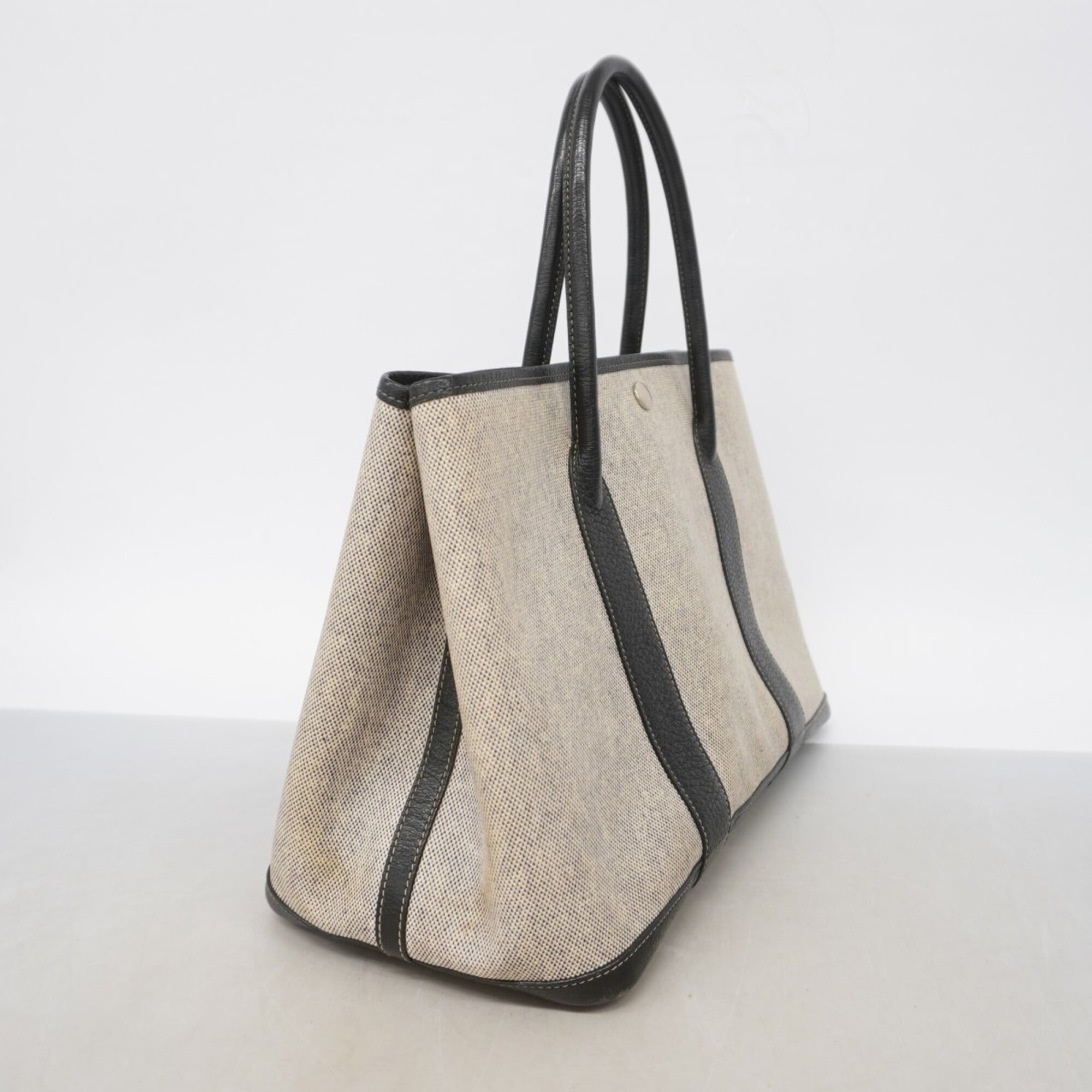 Hermes Black Toile H Tote Bag (Pre-Owned)